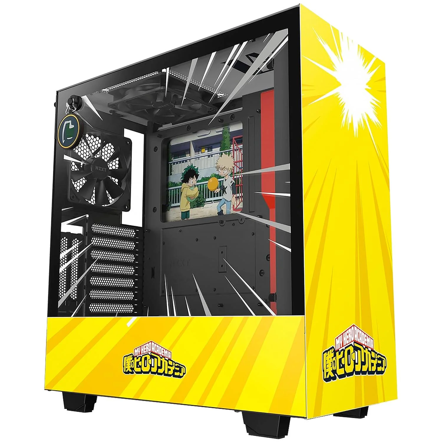 Gabinete Gamer NZXT H510i Rivals ATX Media Torre Cristal Templado USB-C Amarillo CA-H510I-MH-RV