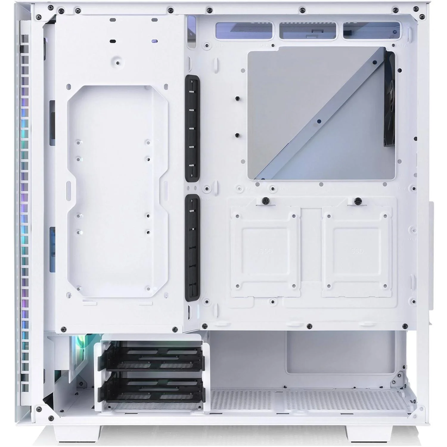 Gabinete Gamer THERMALTAKE Divider 300 TG ARGB ATX Media Torre 4 Fan Cristal Templado USB-C Blanco - Image 5