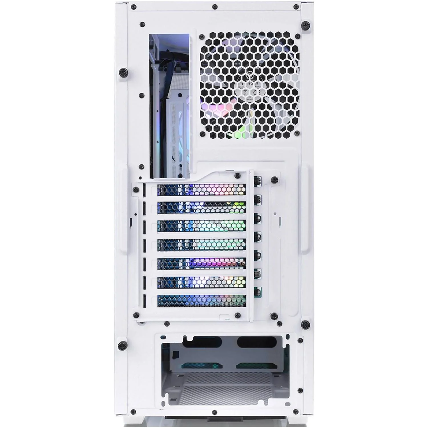 Gabinete Gamer THERMALTAKE Divider 300 TG ARGB ATX Media Torre 4 Fan Cristal Templado USB-C Blanco - Image 6