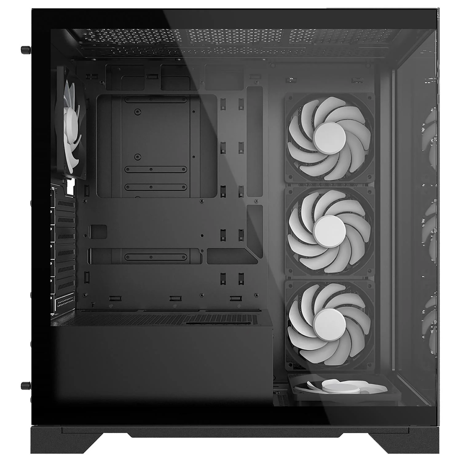 Gabinete Gamer XPG INVADER X ATX Media Torre 5 Fan Cristal Templado USB-C Negro INVADERXMT-BKCWW - Image 4
