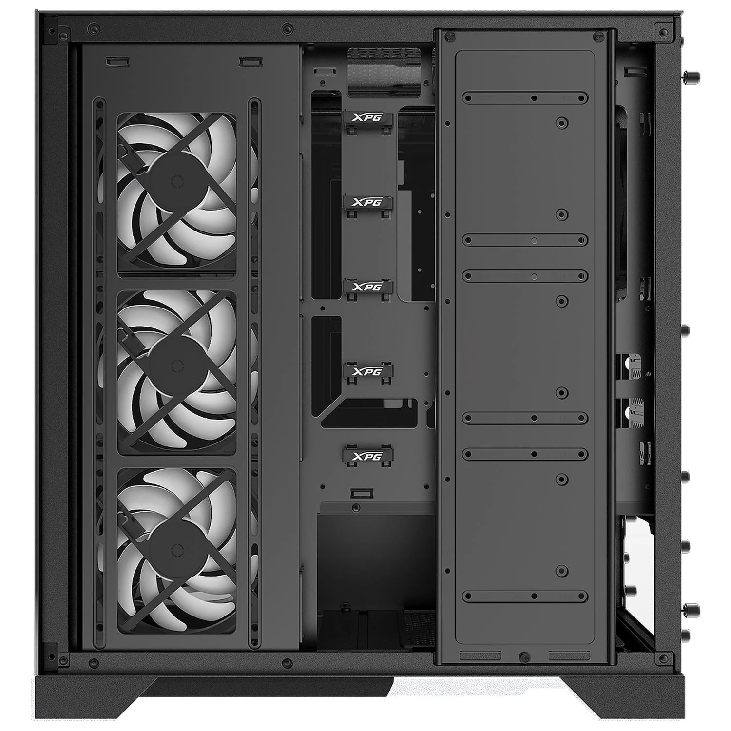 Gabinete Gamer XPG INVADER X ATX Media Torre 5 Fan Cristal Templado USB-C Negro INVADERXMT-BKCWW - Image 5