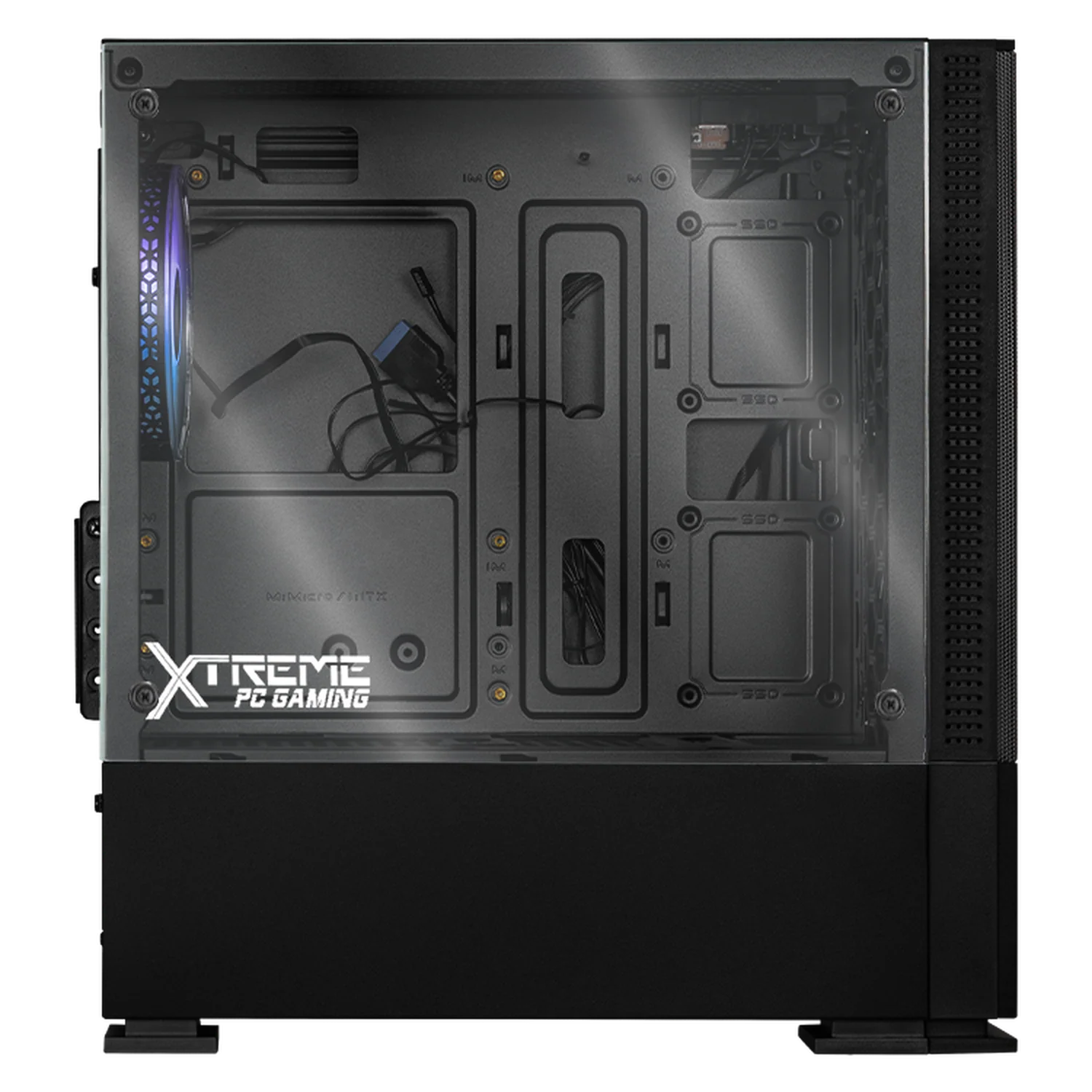 Gabinete XTREME PC GAMING Air Flow Mini Torre 3 Fan ARGB Negro CXTB701BK - Image 5