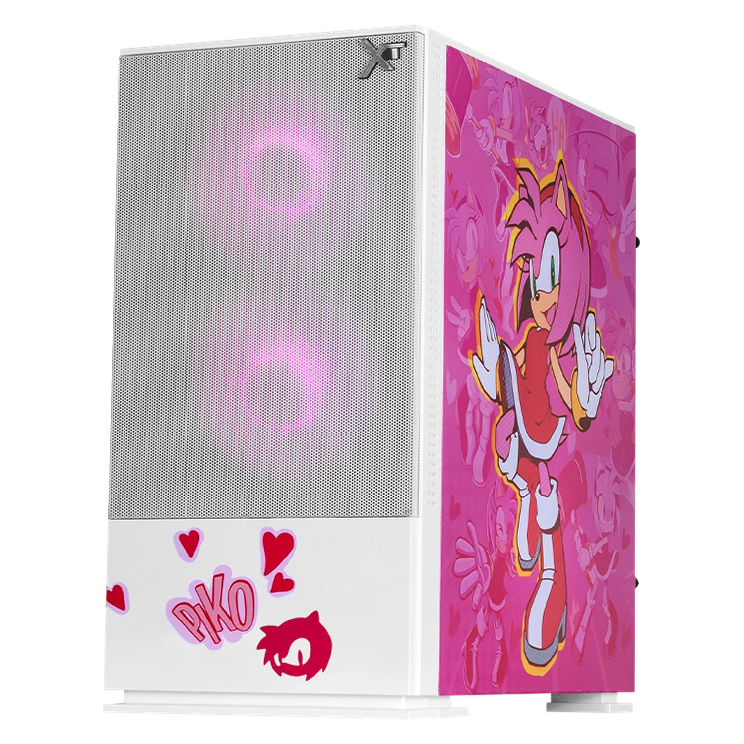 Gabinete XTREME PC GAMING Sonic Amy Comic Edition Mini Torre 3 Fan ARGB Blanco CXTACAIWT - Image 2