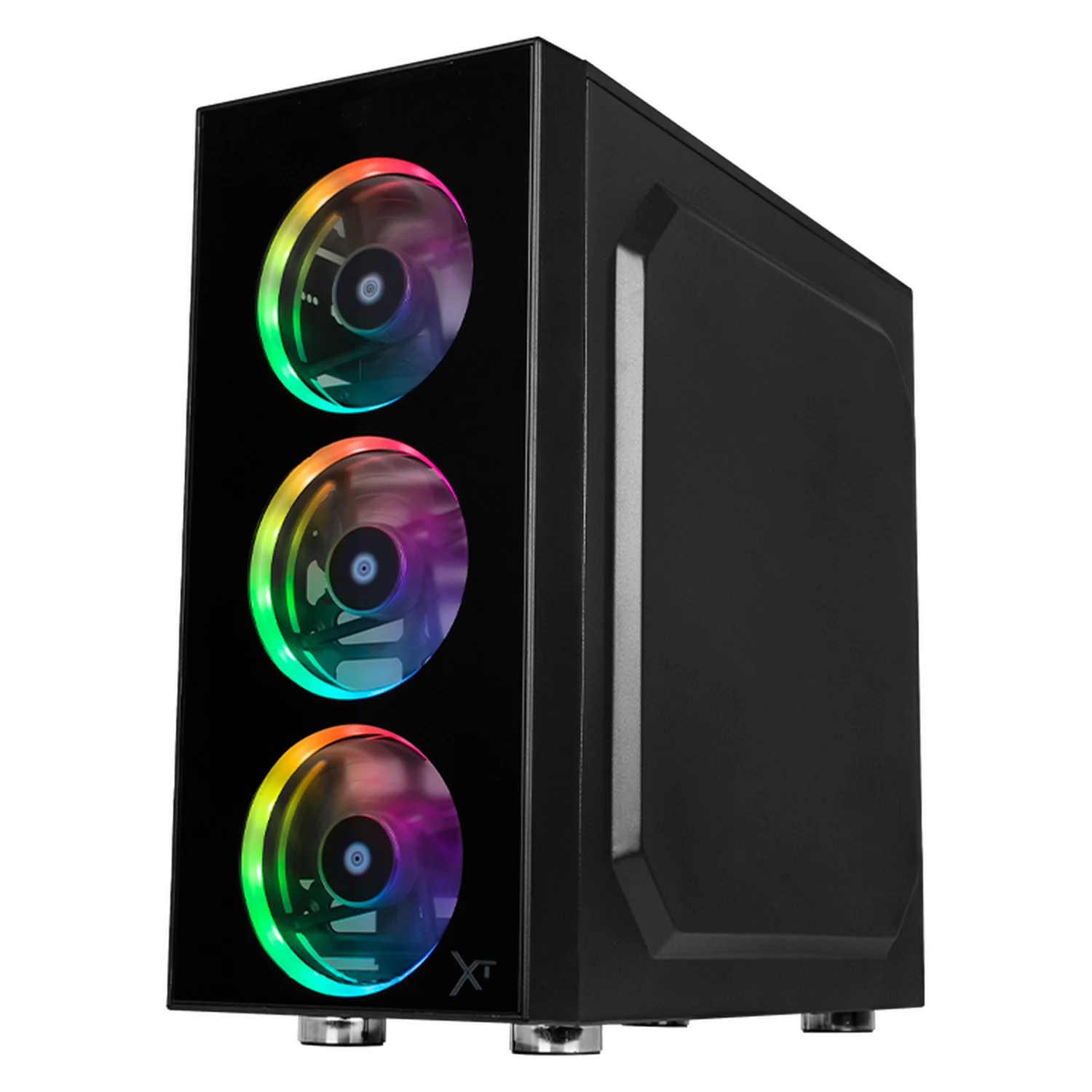 Gabinete XTREME PC GAMING Dragonfly Media Torre Fuente 600W 4 Fan RGB Negro CXT320BK - Image 3