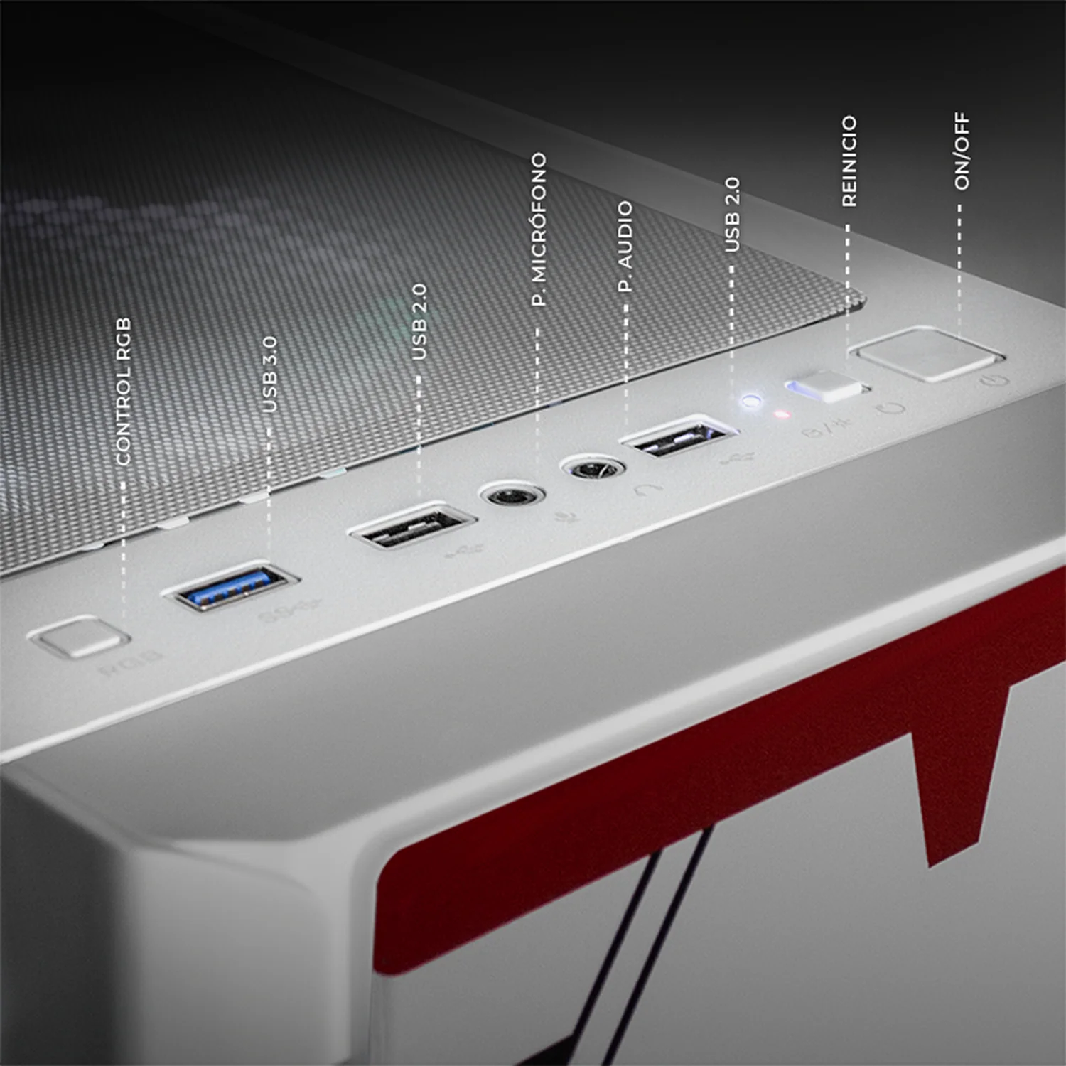Gabinete XTREME PC GAMING Evangelion 00 V3 Edition Mini Torre 3 Fan RGB Blanco CXTEV730WT - Image 4