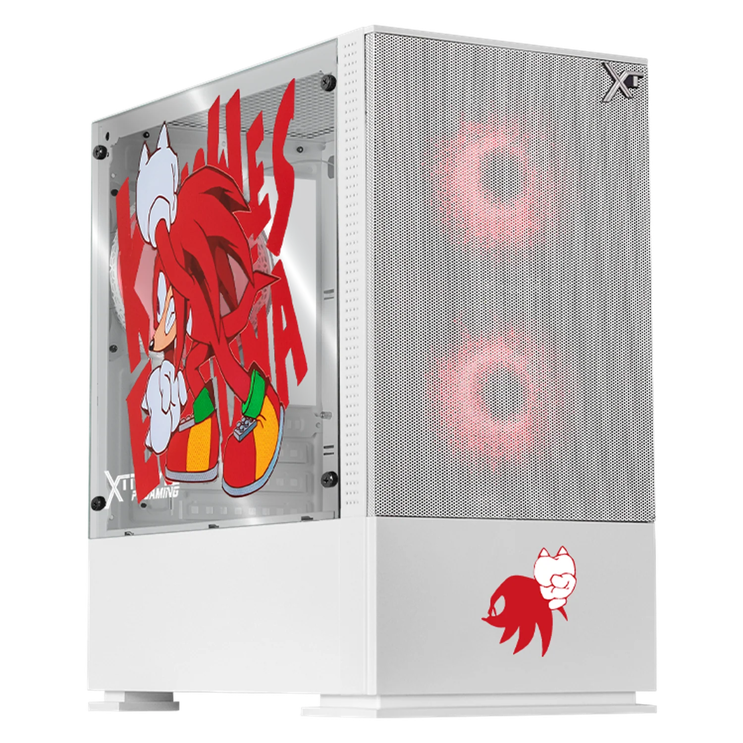 Gabinete XTREME PC GAMING Sonic Knuckles Comic Edition Mini Torre 3 Fan ARGB Blanco CXTKCAIWT
