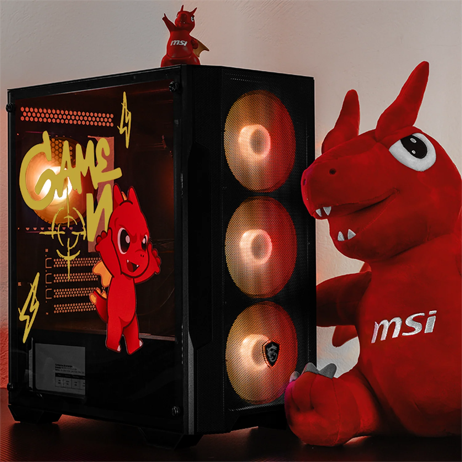 Gabinete XTREME PC GAMING MSI Lucky Edition Mini Torre 4 Fan RGB Negro CXTLUMABK - Image 6
