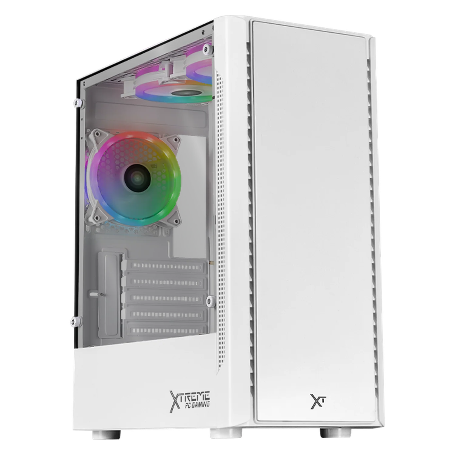 Gabinete XTREME PC GAMING Nyx Mini Torre 3 Fan RGB Blanco CXT730WT