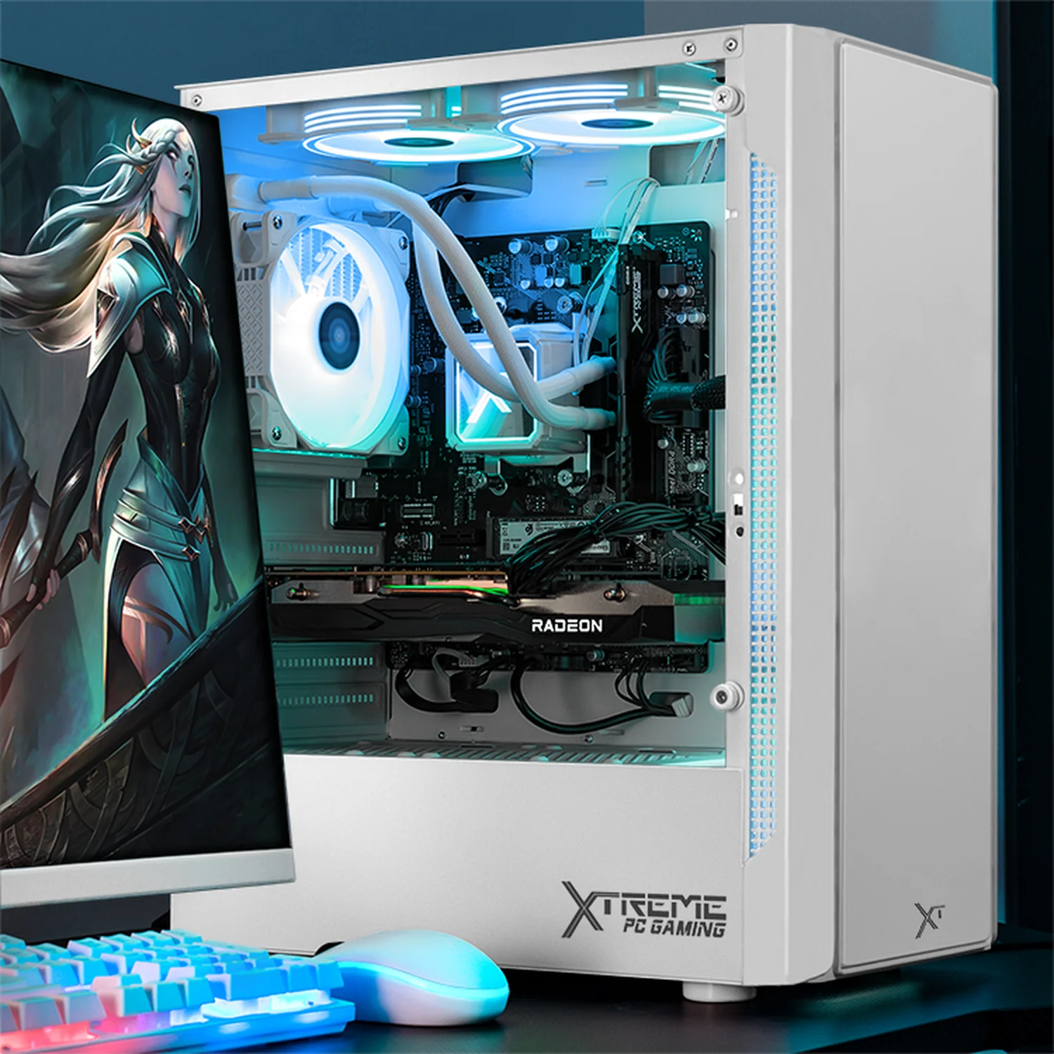Gabinete XTREME PC GAMING Nyx Mini Torre 3 Fan RGB Blanco CXT730WT - Image 6