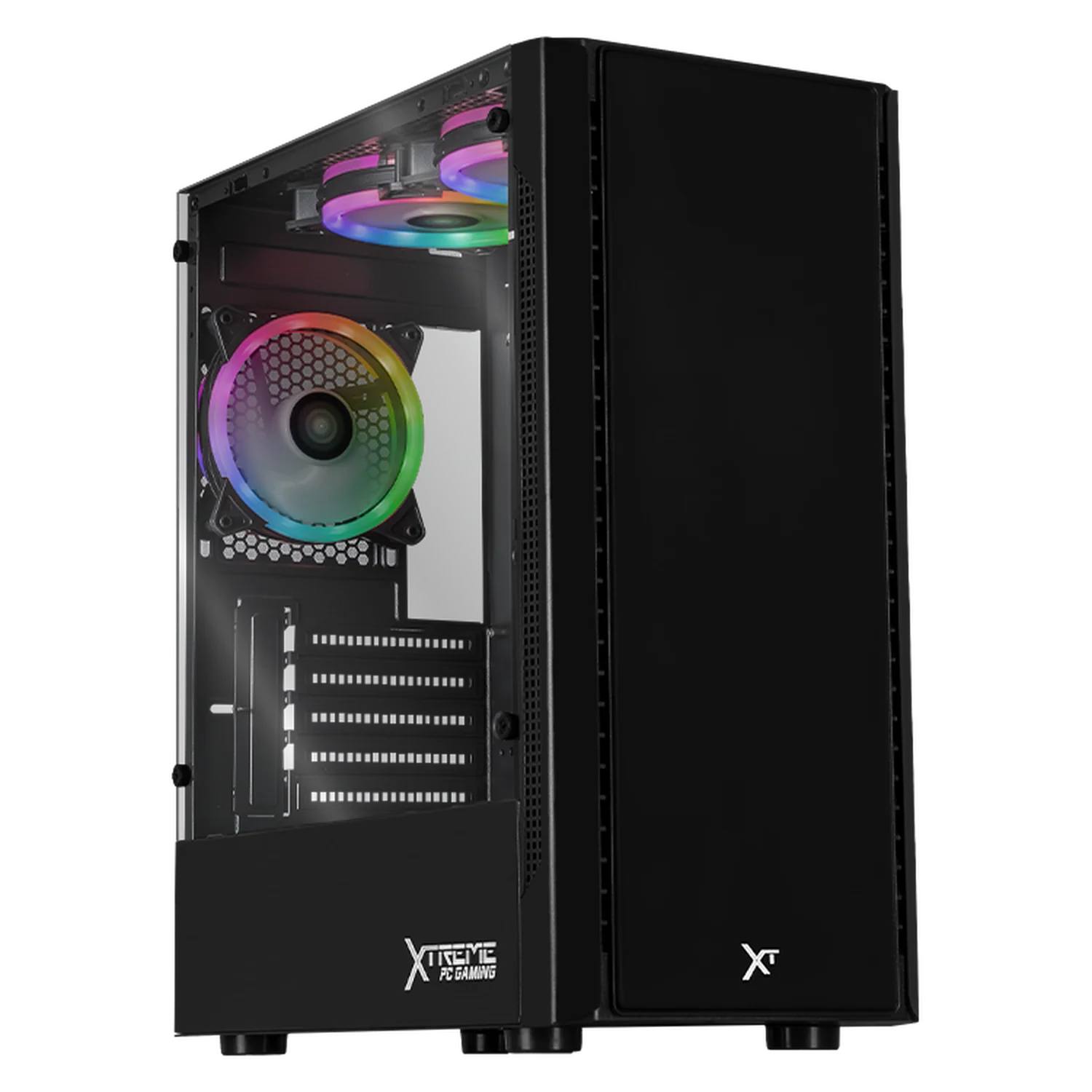 Gabinete XTREME PC GAMING Nyx Mini Torre 3 Fan RGB Negro CXT730BK