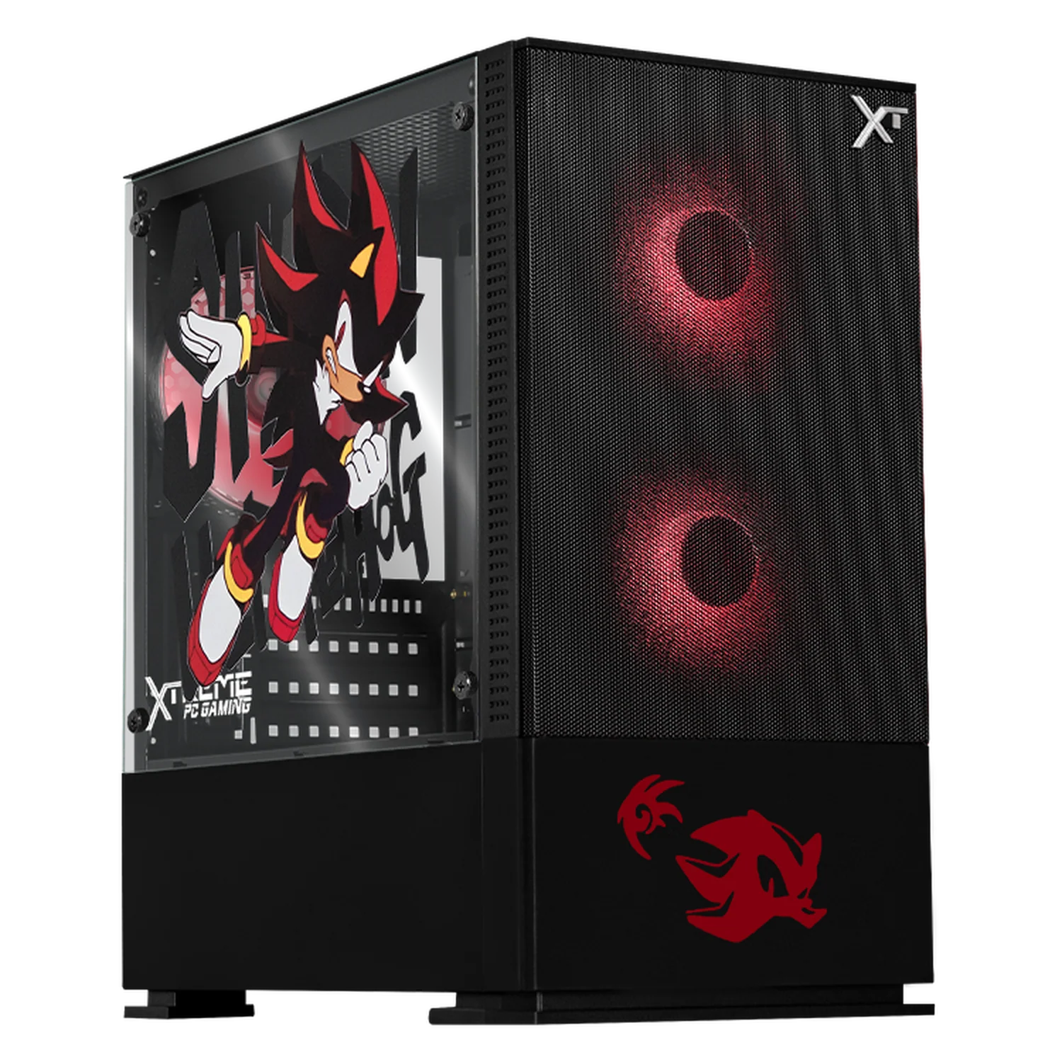 Gabinete XTREME PC GAMING Sonic Shadow Comic Edition Mini Torre 3 Fan ARGB Negro CXTSCAIBK