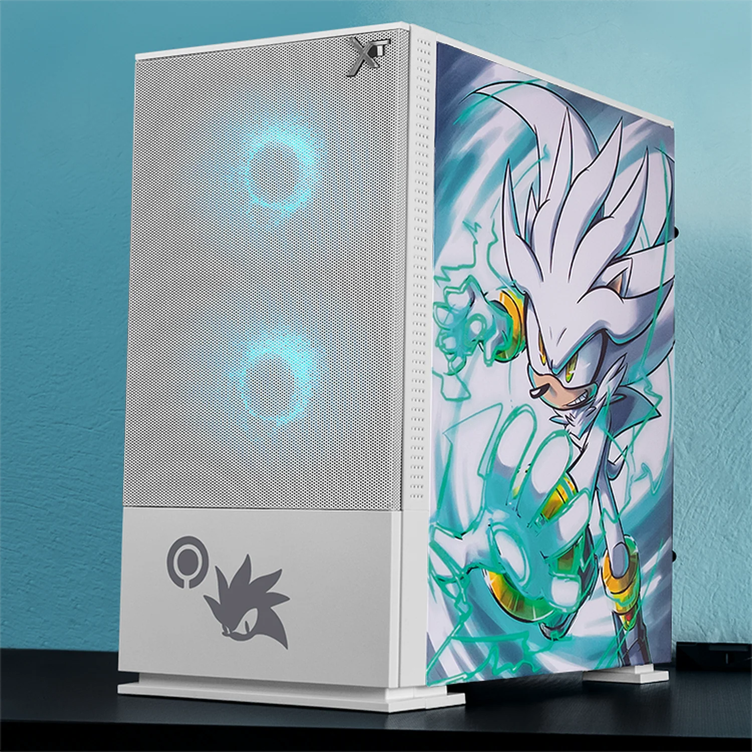 Gabinete XTREME PC GAMING Sonic Silver Comic Edition Mini Torre 3 Fan ARGB Blanco CXTSCAIWT - Image 6