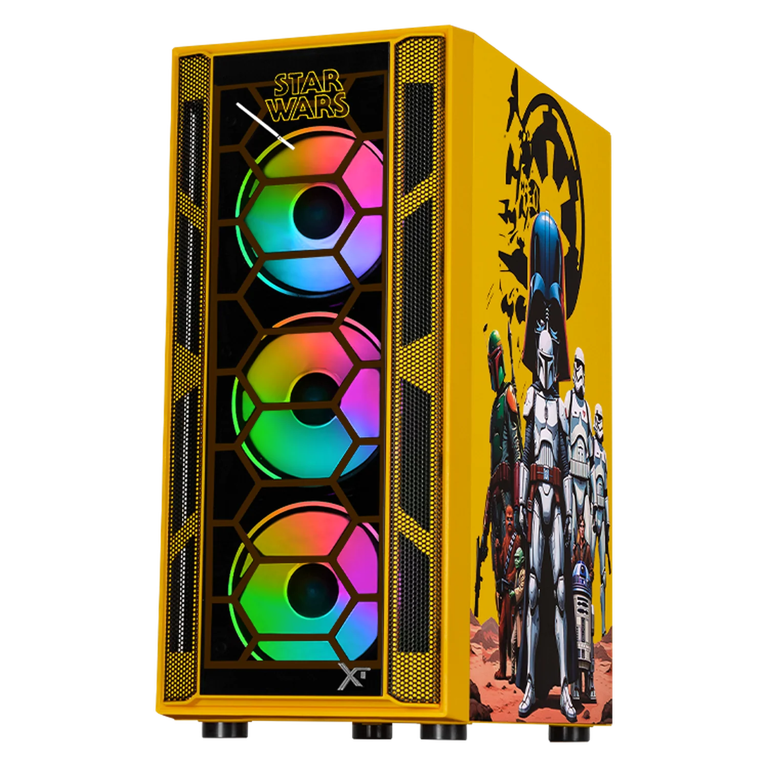 Gabinete XTREME PC GAMING StarWars Stormtrooper Comic Media Torre 4 Fan ARGB Amarillo CXTSTKRYE - Image 2