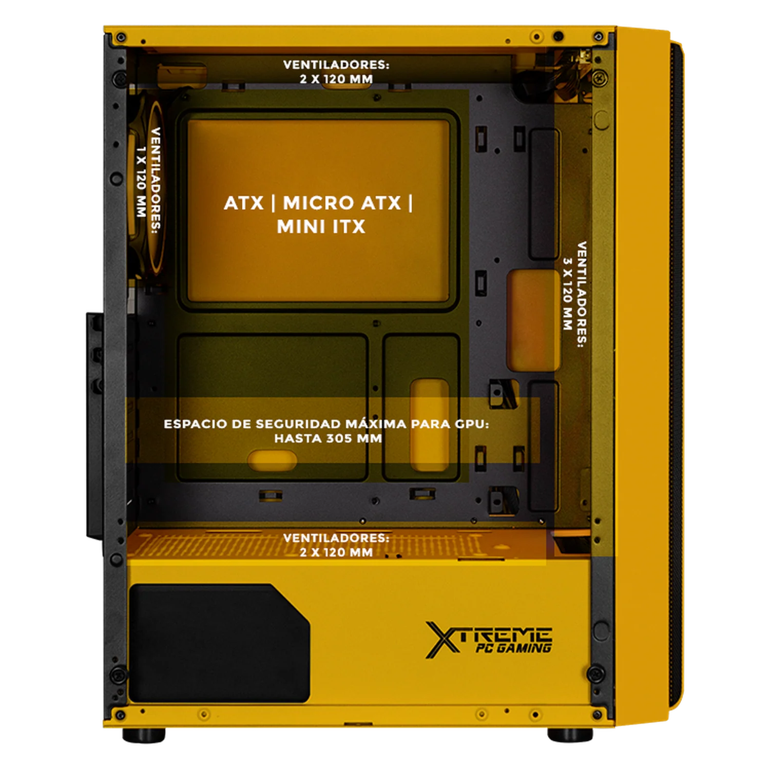 Gabinete XTREME PC GAMING StarWars Stormtrooper Comic Media Torre 4 Fan ARGB Amarillo CXTSTKRYE - Image 3