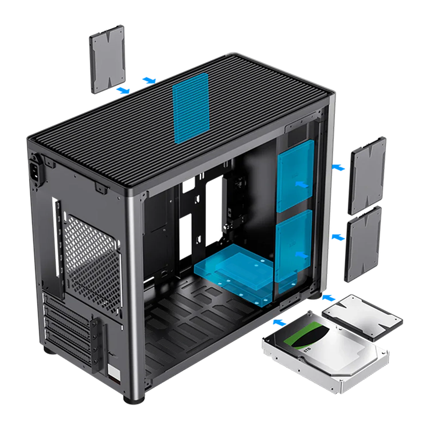 Gabinete XTREME PC GAMING TUF Allience Edition Mini Torre USB-C Gris CXTTU985GY - Image 5