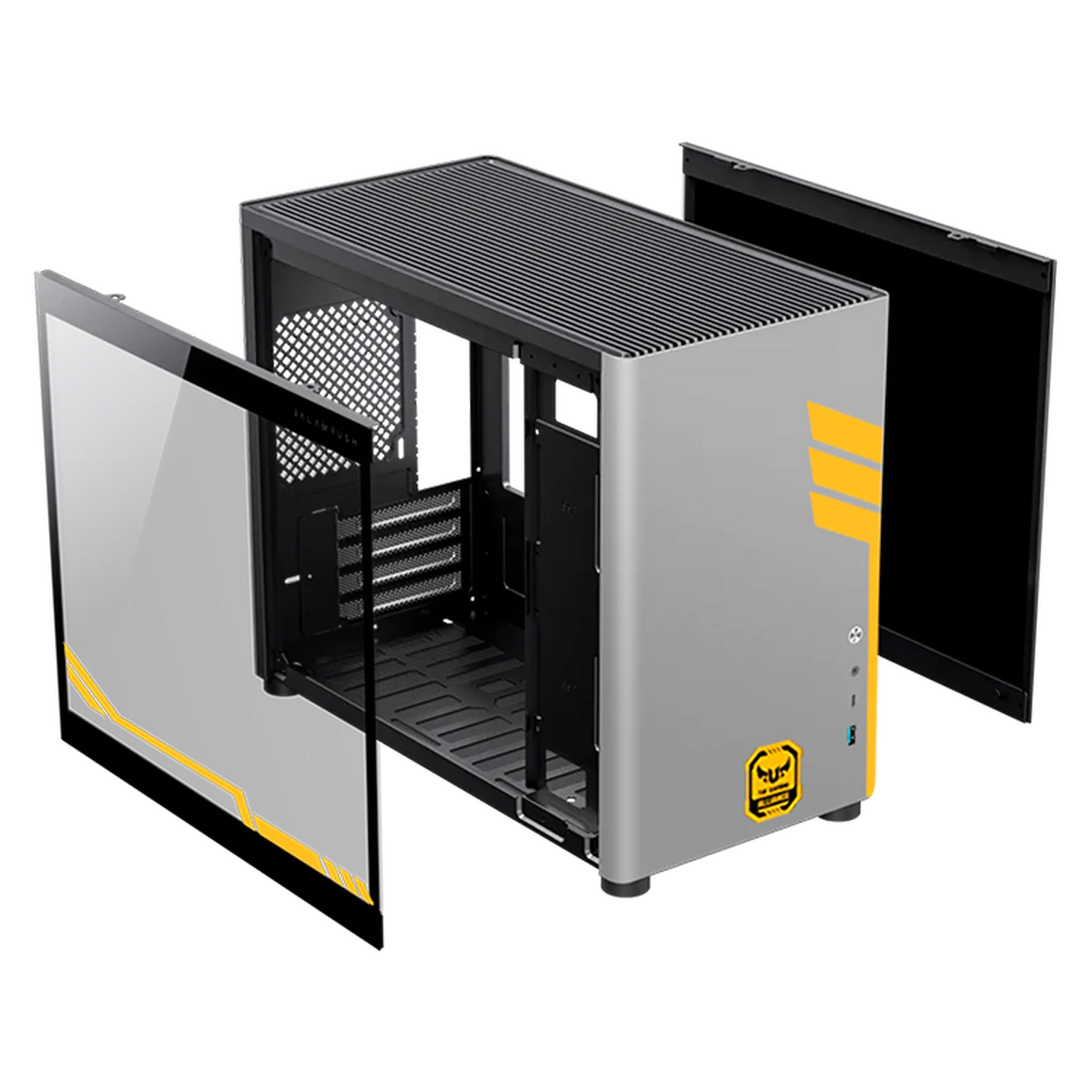 Gabinete XTREME PC GAMING TUF Allience Edition Mini Torre USB-C Gris CXTTU985GY - Image 6