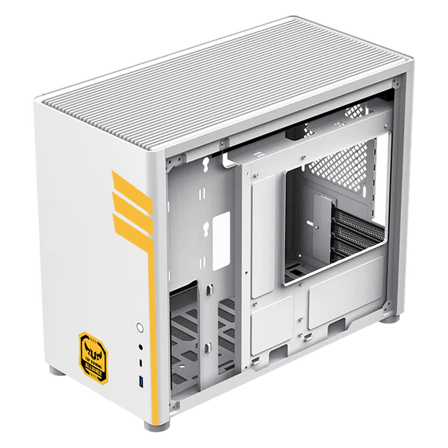 Gabinete XTREME PC GAMING TUF Allience Edition Mini Torre USB-C Blanco CXTTU985WT - Image 4