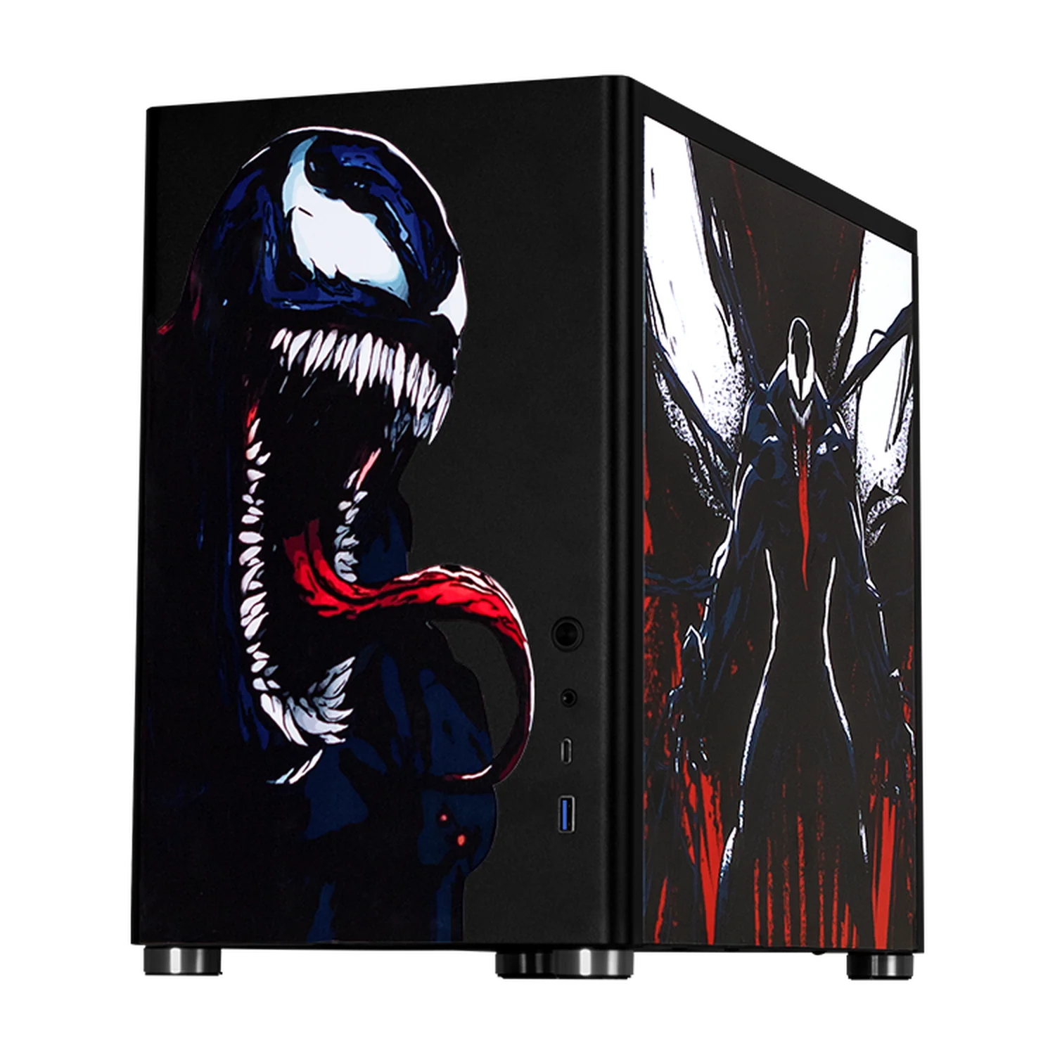Gabinete XTREME PC GAMING Venom V2 Comic Edition Mini Torre USB-C Negro CXTVE985BK - Image 2