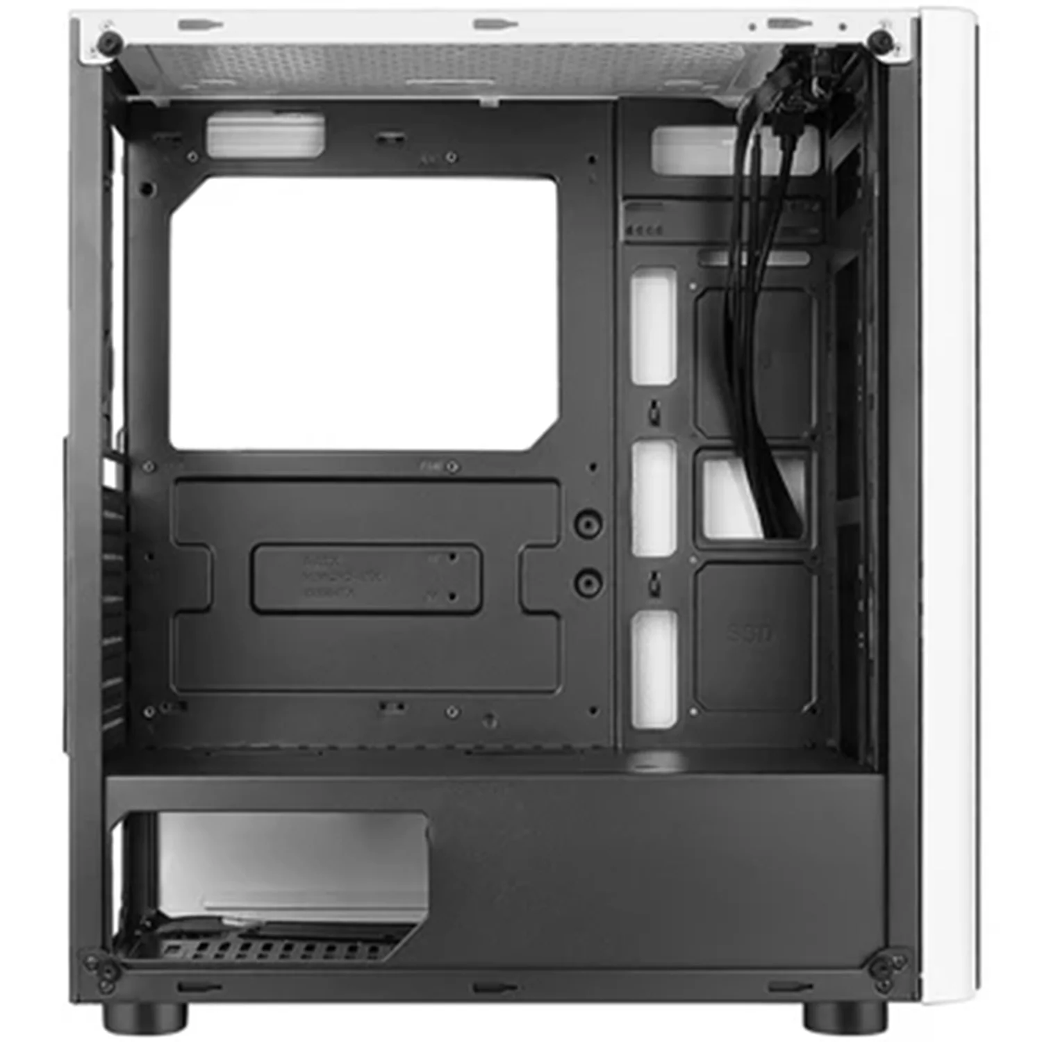Gabinete Gamer XZEAL XZ110-1 ATX 3 Fan Cristal Templado RGB Blanco XZCGB12W - Image 3