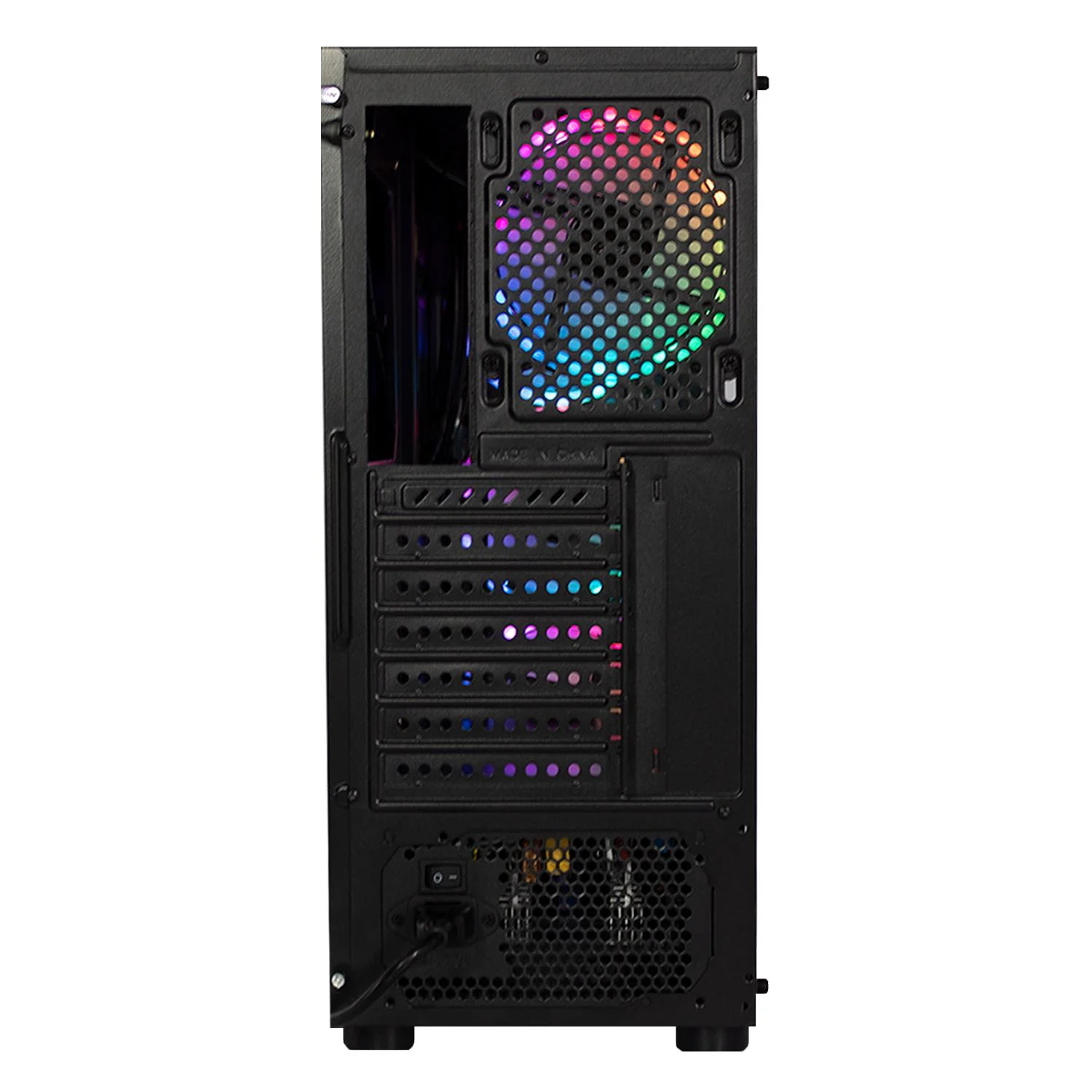 Gabinete Gamer XZEAL XZ110 RGB Cristal Templado Negro 4 ventiladores XZCGB12B - Image 4