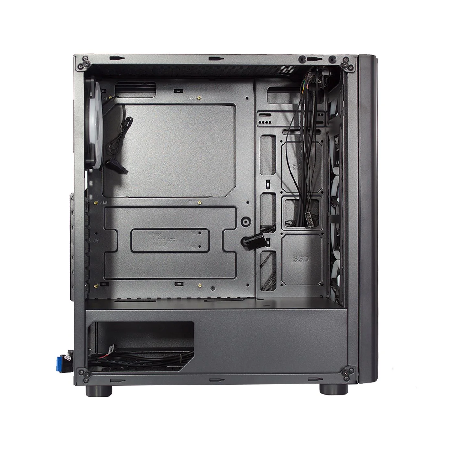 Gabinete Gamer XZEAL XZ110 RGB Cristal Templado Negro 4 ventiladores XZCGB12B - Image 5