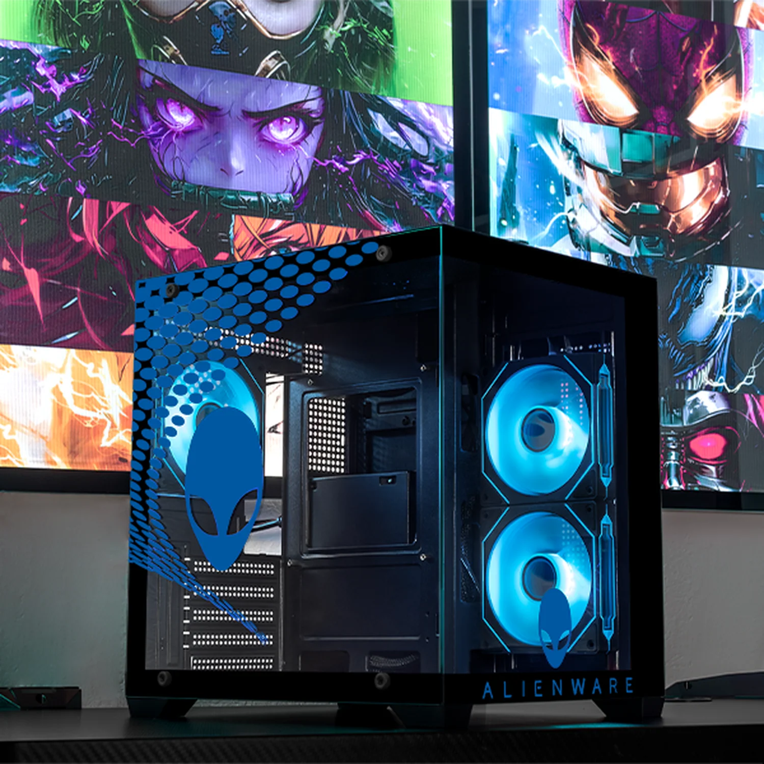 Gabinete XTREME PC GAMING Alienware Edition Mini Torre 3 Fan ARGB Negro CXTALTABK - Image 6