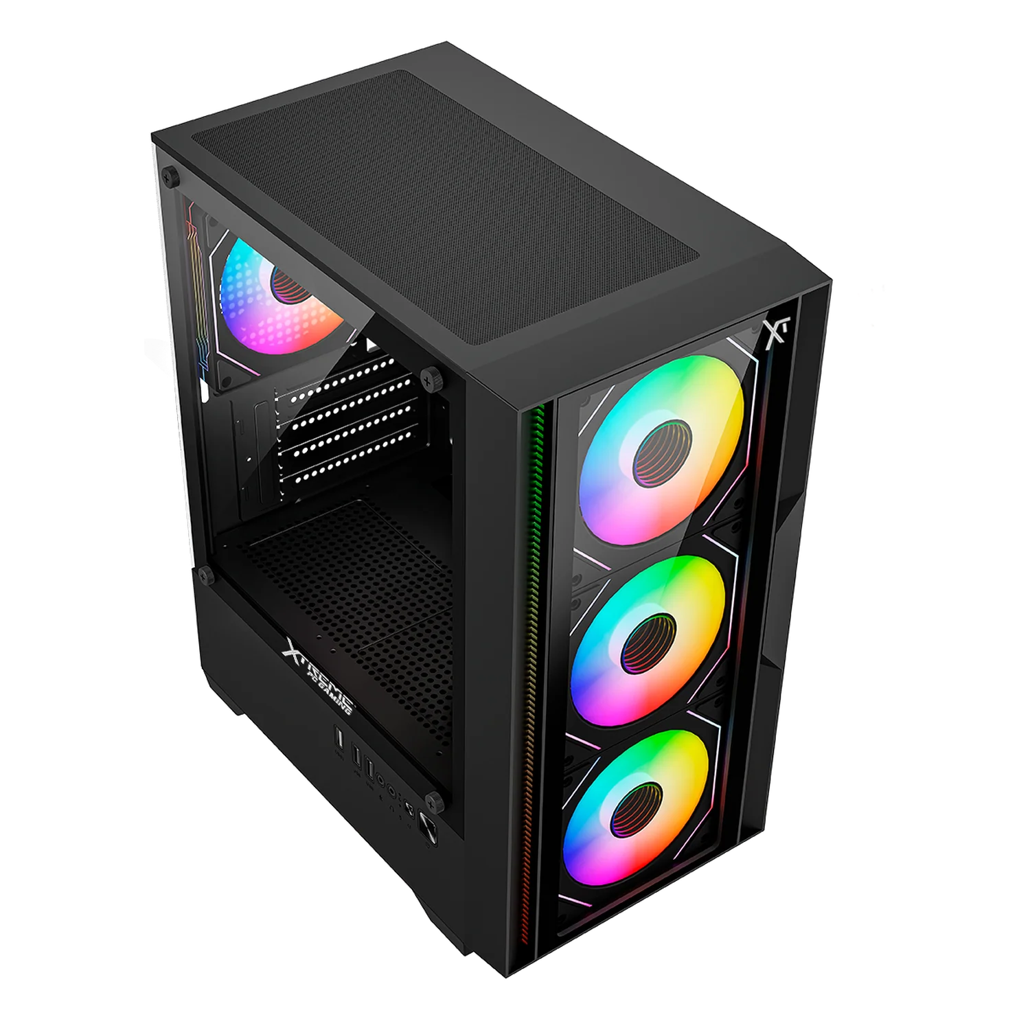 Gabinete XTREME PC GAMING Dragonfly PRO Mini Torre 4 Fan ARGB Negro CDXT4900BK - Image 5