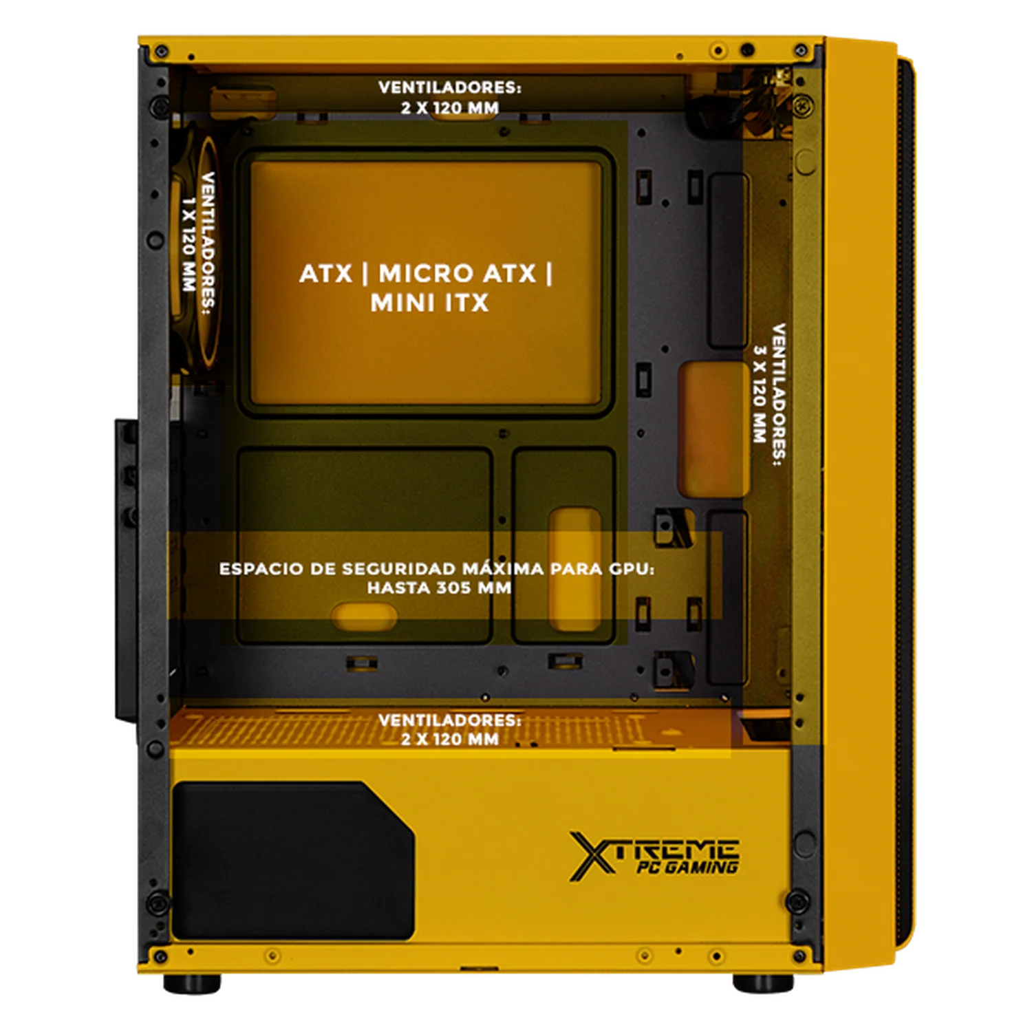 Gabinete XTREME PC GAMING Evangelion 00 Comic Edition Media Torre 4 Fan ARGB Amarillo CXTEV0YE - Image 3