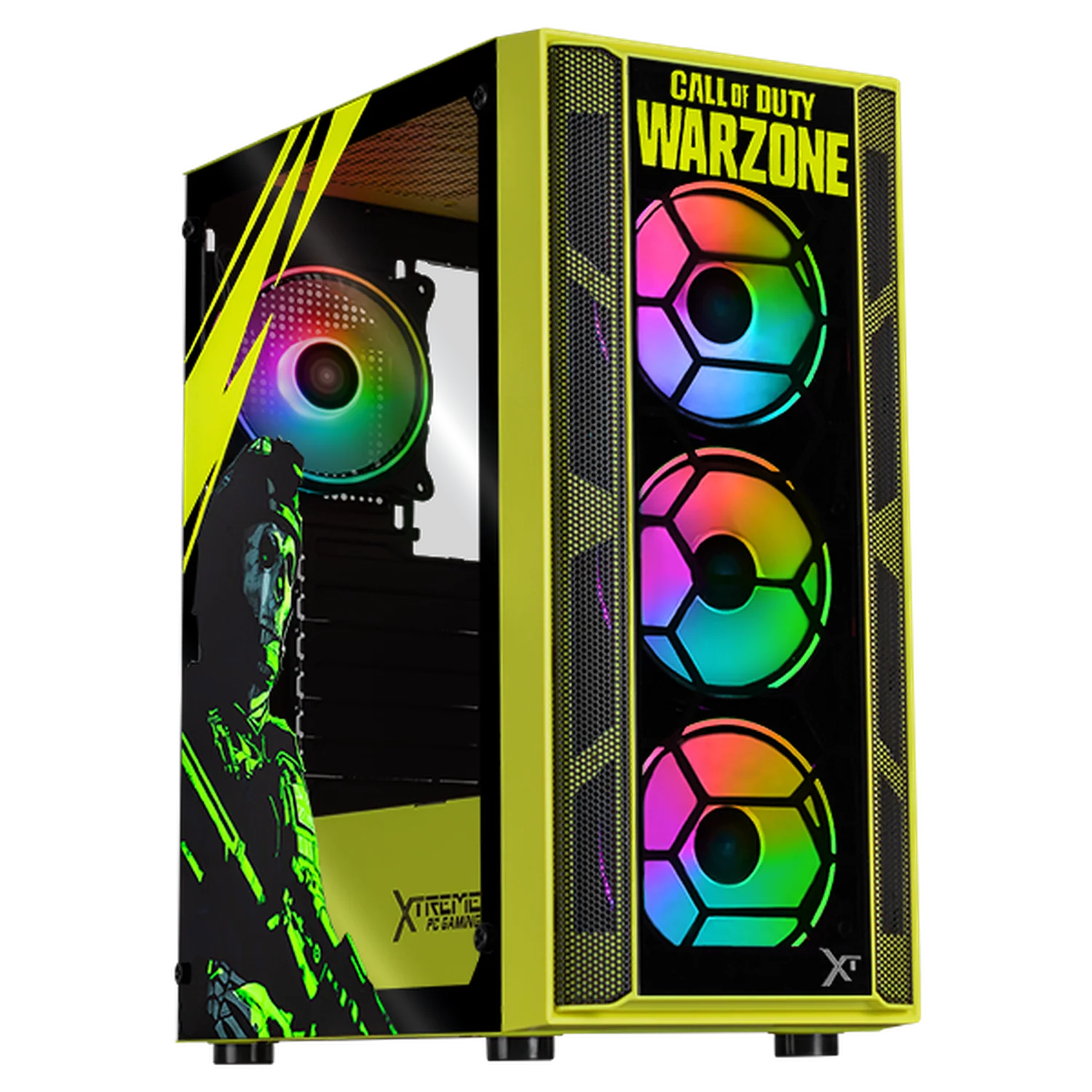 Gabinete XTREME PC GAMING Ghost Edition Media Torre 4 Fan ARGB Verde Neon CXTGHKRNG