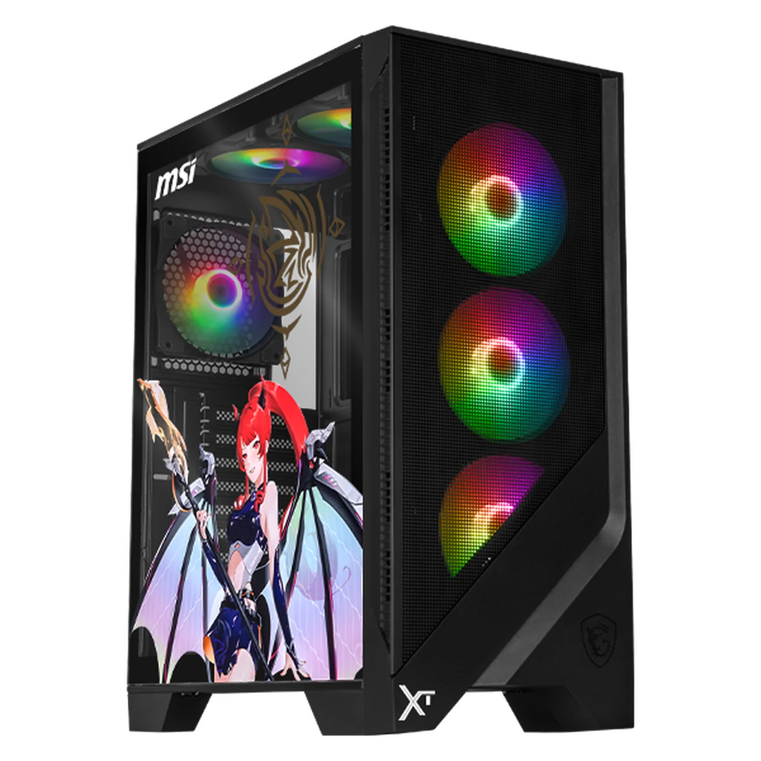 Gabinete XTREME PC GAMING Loong:Nia Edition Media Torre 6 Fan RGB Negro CXTLOMABK