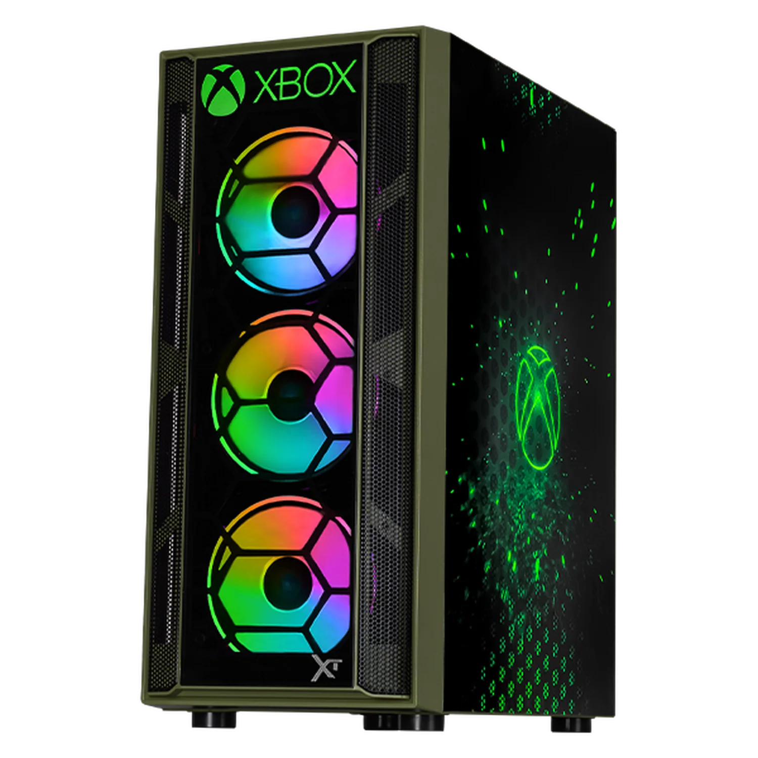 Gabinete XTREME PC GAMING XBOX Edition Media Torre 4 Fan ARGB Verde Militar CXTXBKRDG - Image 2
