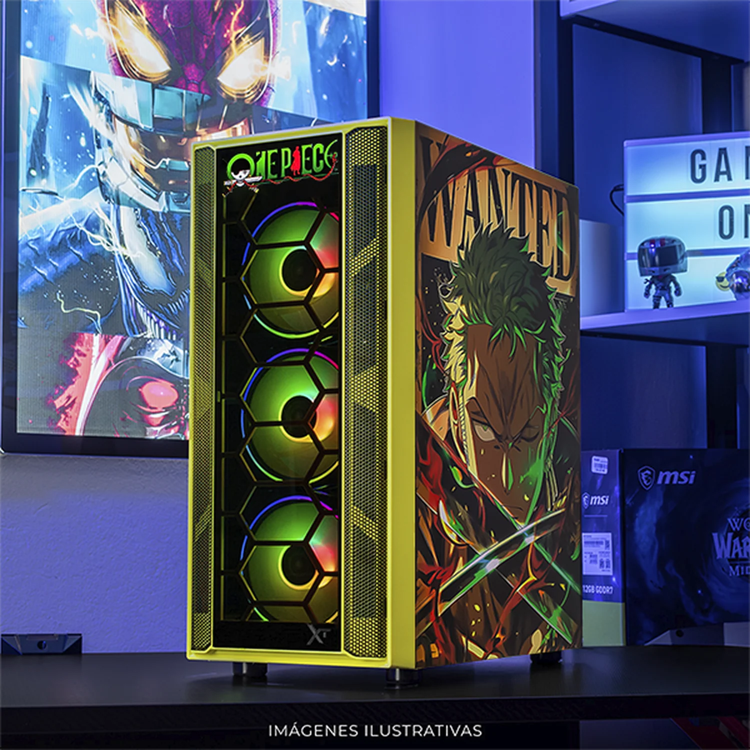 Gabinete XTREME PC GAMING Zoro Edition Media Torre 4 Fan ARGB Verde Neon CXTZOKRNG - Image 6