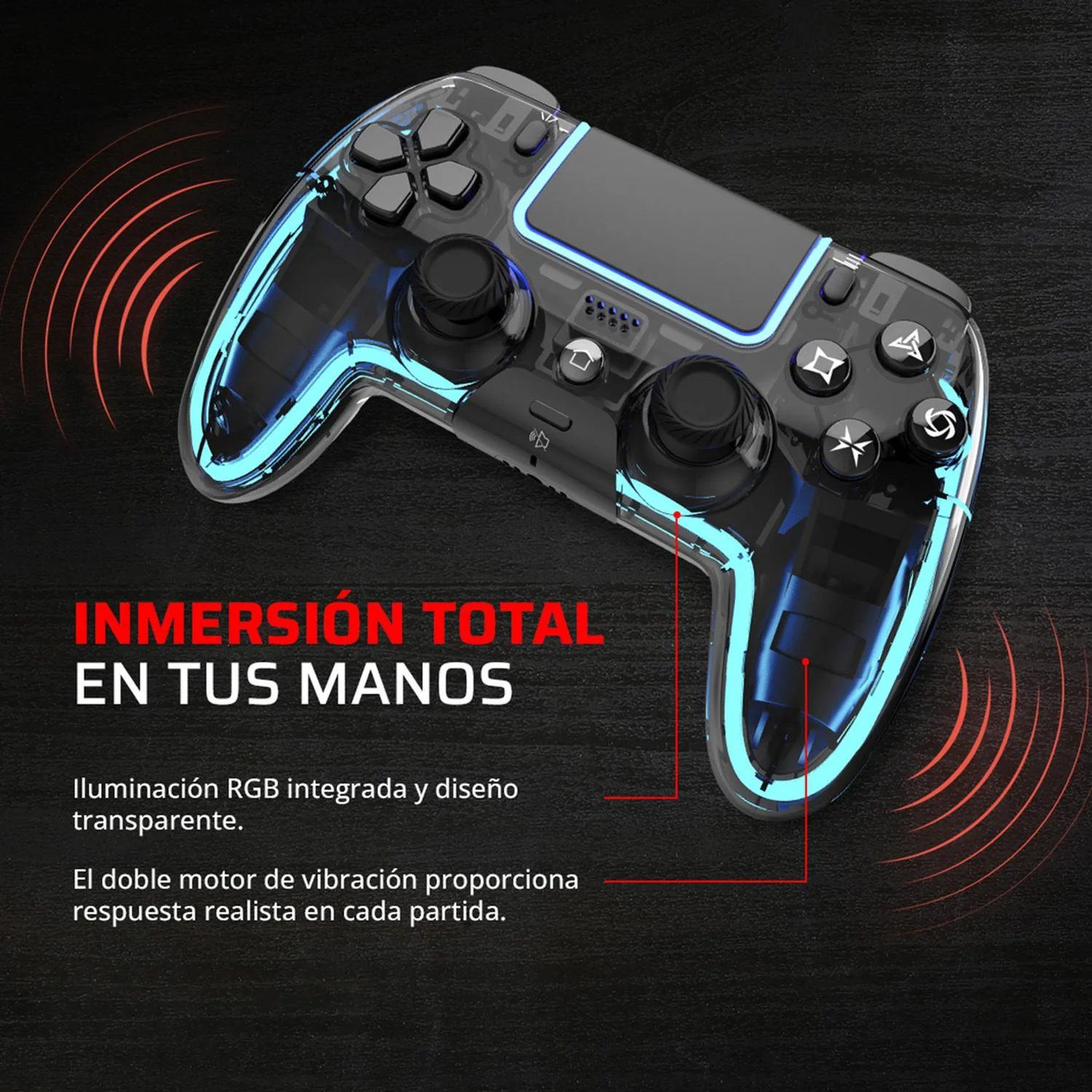 Gamepad BALAM RUSH KONTROL LUCID G690 Conexion Dual Bt 5.0 / USB-C PS5 , Android , IOS , Pc RGB Negr - Image 2