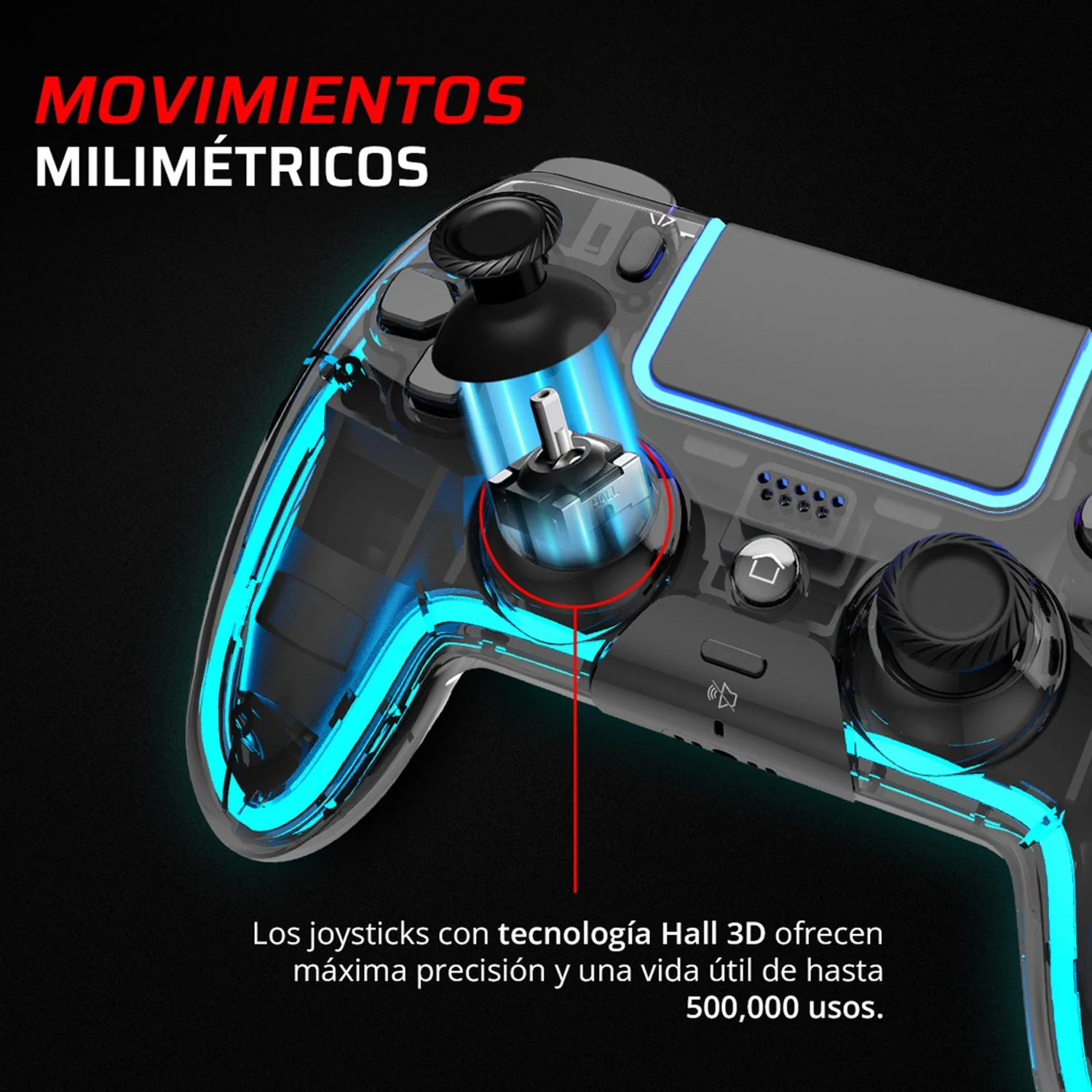 Gamepad BALAM RUSH KONTROL LUCID G690 Conexion Dual Bt 5.0 / USB-C PS5 , Android , IOS , Pc RGB Negr - Image 5