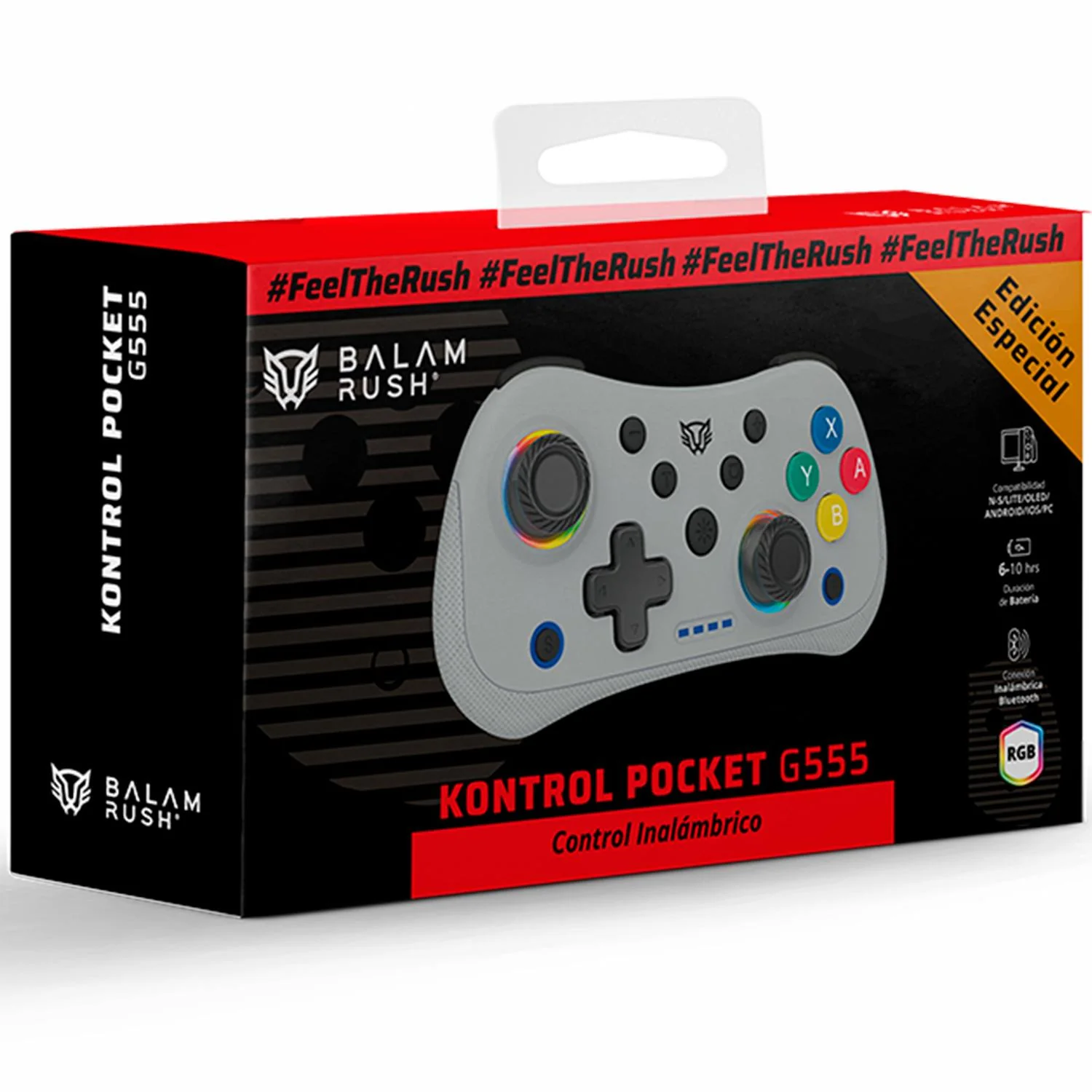 Gamepad BALAM RUSH KONTROL POCKET G555 Conexion Dual Bluetooth 5.0 / USB-C Switch Android iOS PC Gris BR-942591 - Image 6