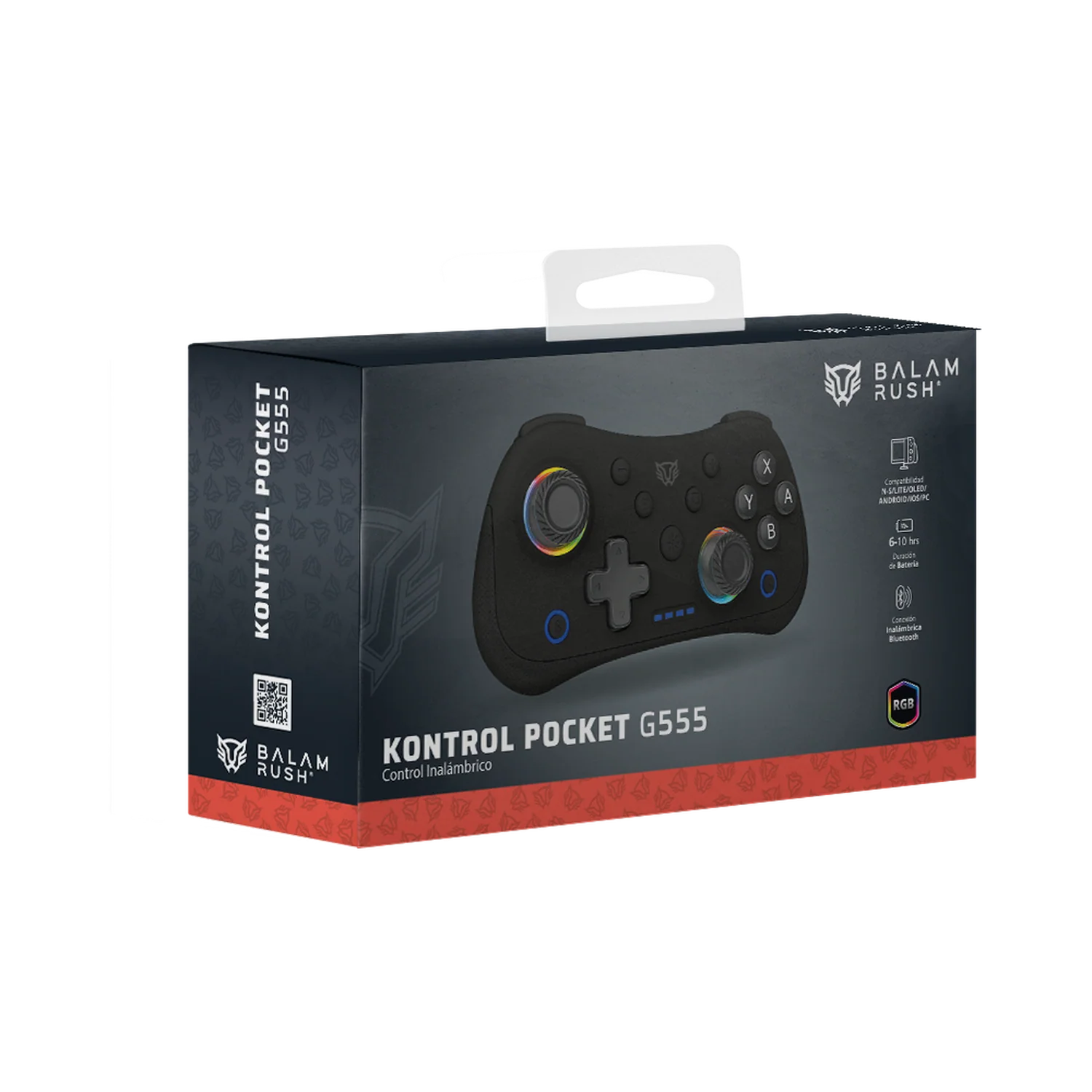 Gamepad BALAM RUSH KONTROL POCKET G555 Conexion Dual Bluetooth 5.0 / USB-C Switch Android iOS PC Negro BR-942553 - Image 6