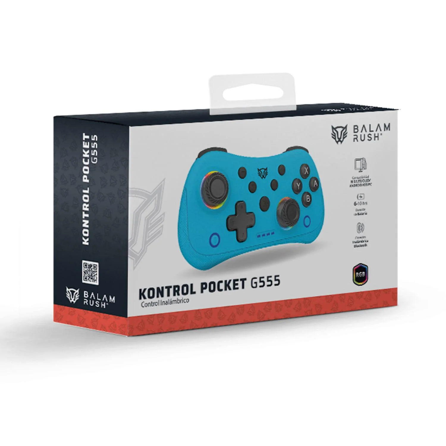 Gamepad BALAM RUSH KONTROL POCKET G555 Conexion Dual Bt 5.0 / USB-C Switch Android iOS PC Azul BR-94 - Image 6