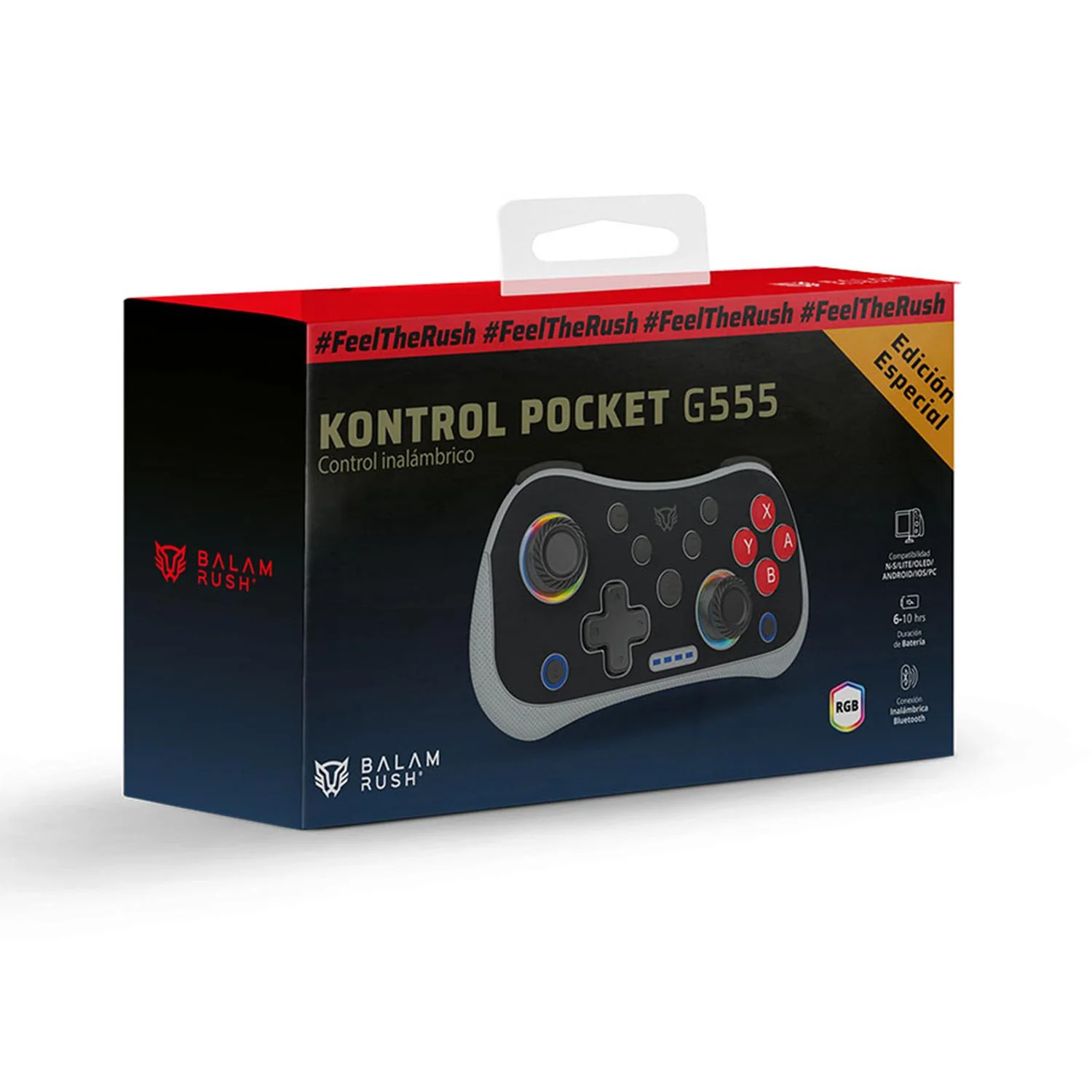Gamepad BALAM RUSH KONTROL POCKET G555 Conexion Dual Bt 5.0 / USB-C Switch Android iOS PC Negro/Gris - Image 6