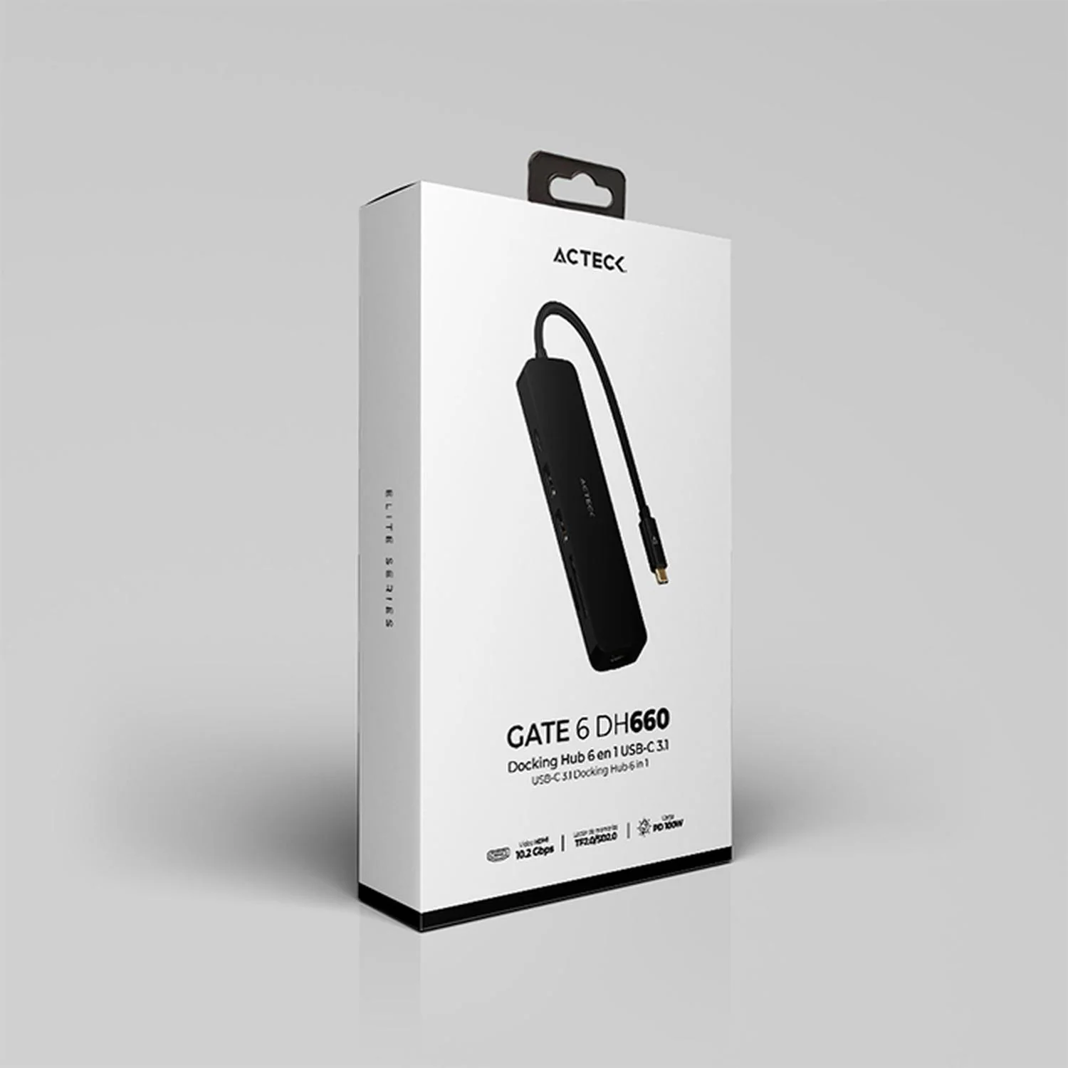 HUB ACTECK GATE 6 DH660 Multipuerto 6 en 1 USB-C HDMI 4K SD 2.0 Negro AC-934619 - Image 5