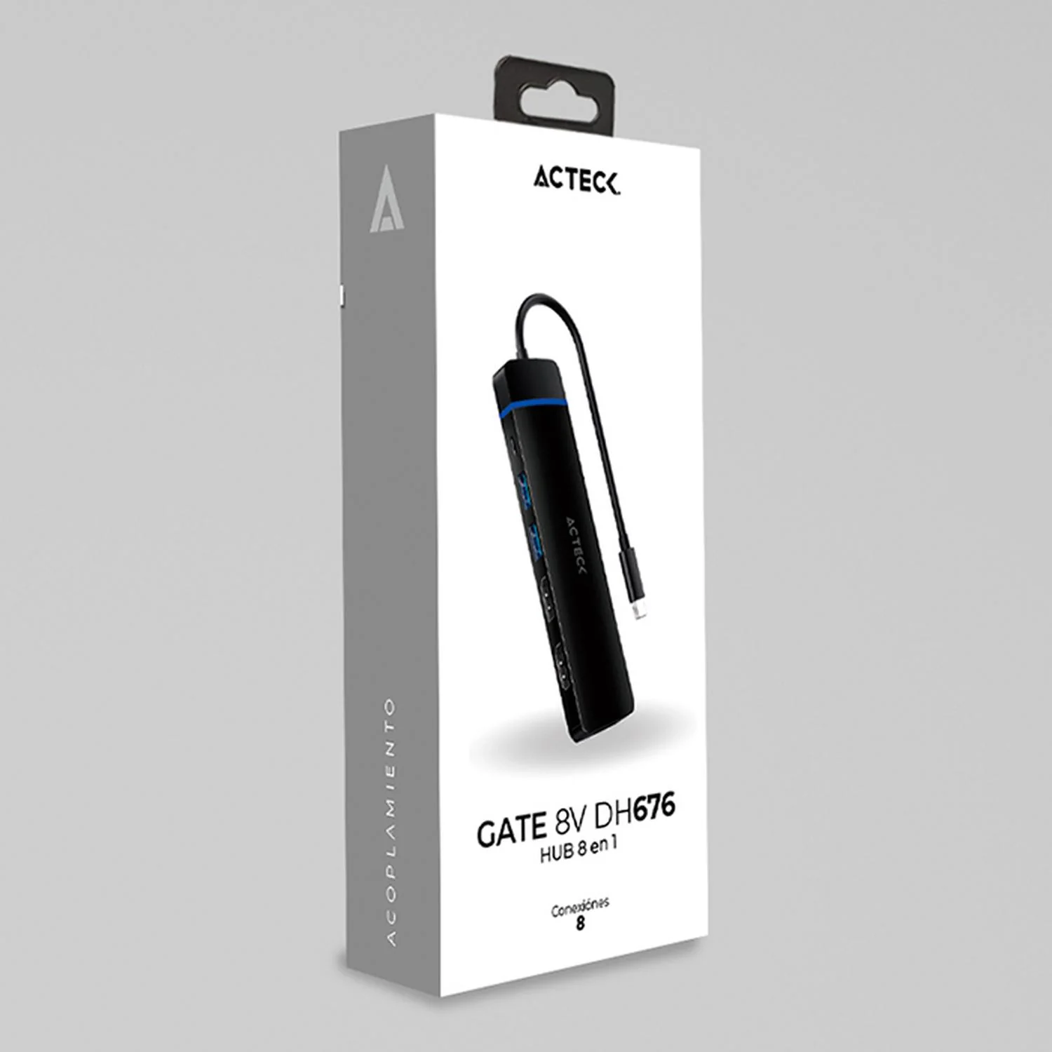 HUB ACTECK GATE 8V DH676 Multipuerto 8 en 1 USB-C HDMI DisplayPort Micro SD Negro AC-936477 - Image 5