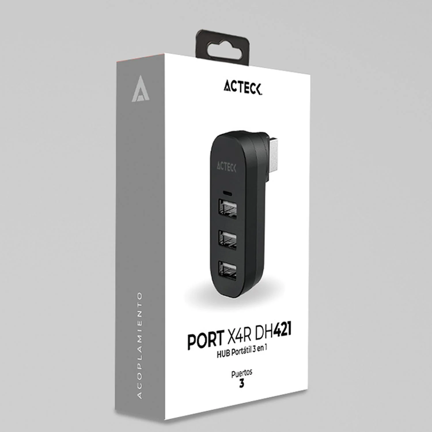 HUB ACTECK PORT X4R DH421 3 en 1 USB Negro AC-937078 - Image 4