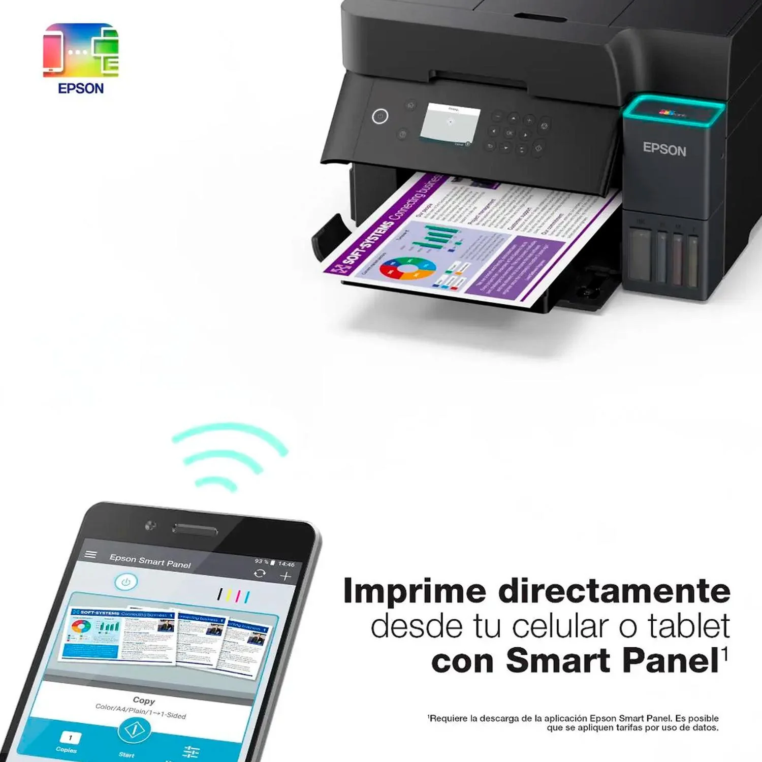 Impresora Multifuncional Inalambrica Epson EcoTank L6370 Imprime Copia Escanea Color Dúplex Legal Pantalla LCD WiFi C11CL43301 Alto rendimiento y productividad - Image 5