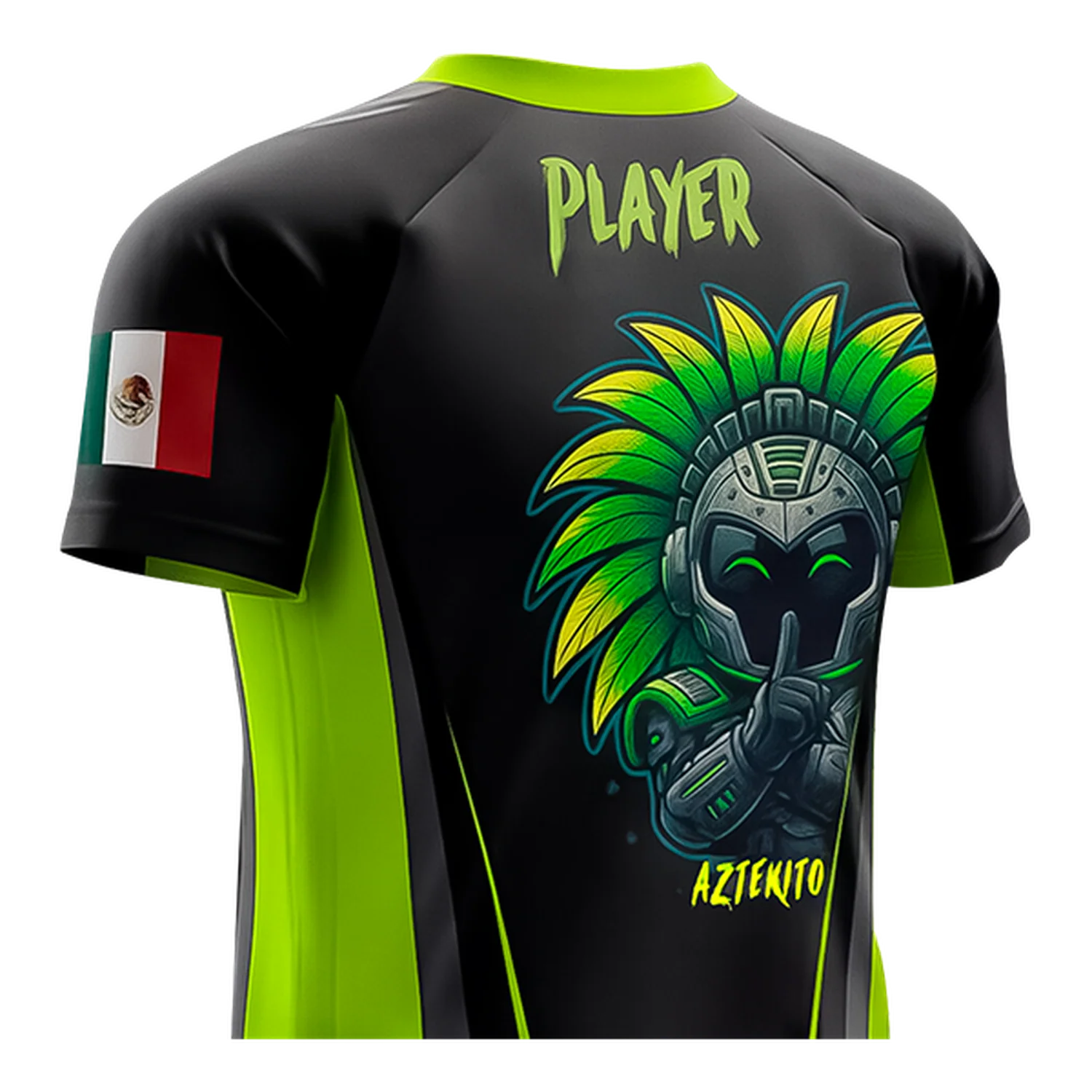 Jersey Oficial DXT GAMING Aztekito Verde /Negro Talla M - Image 3
