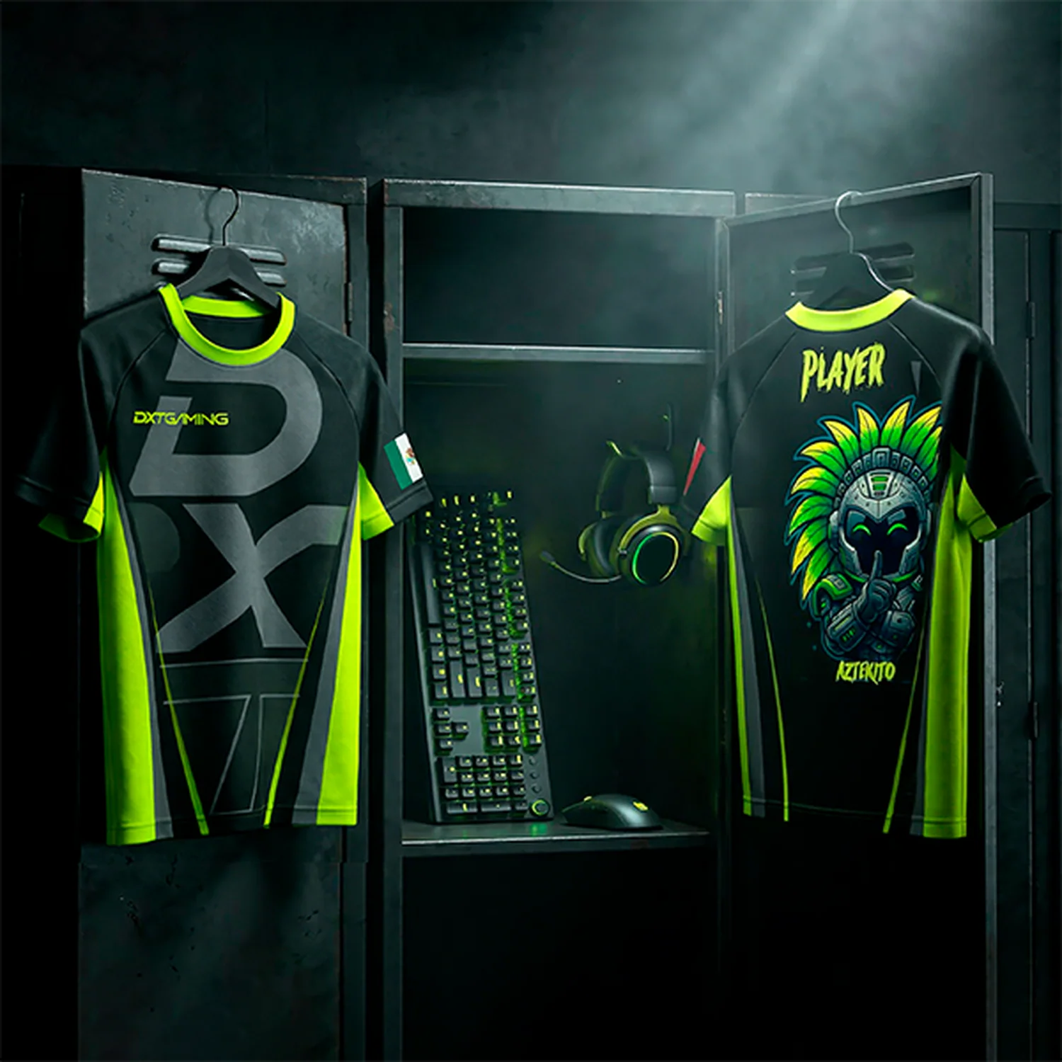 Jersey Oficial DXT GAMING Aztekito Verde /Negro Talla M - Image 6