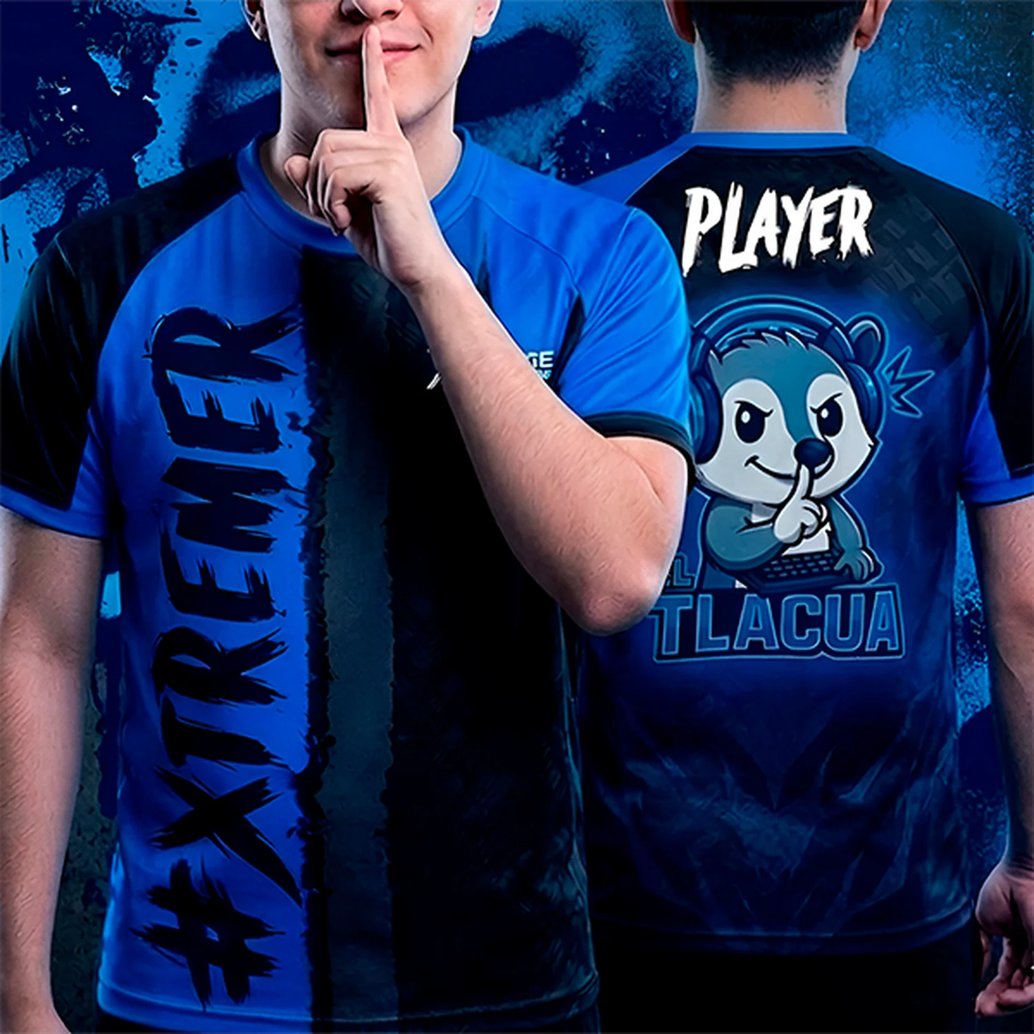 Jersey Oficial Xtreme PC Gaming El Tlacua Azul /Negro Talla L - Image 5