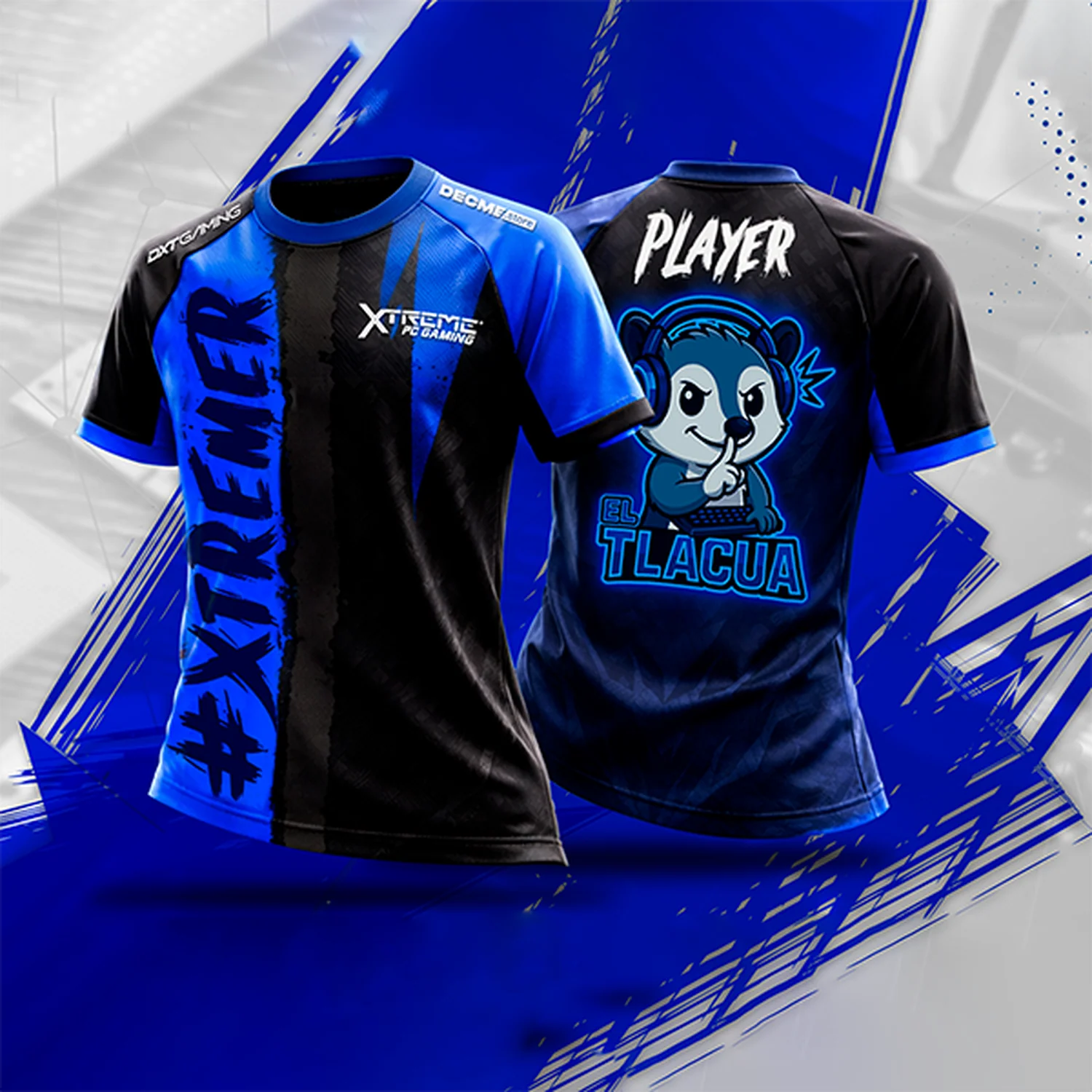 Jersey Oficial Xtreme PC Gaming El Tlacua Azul /Negro Talla XL - Image 4
