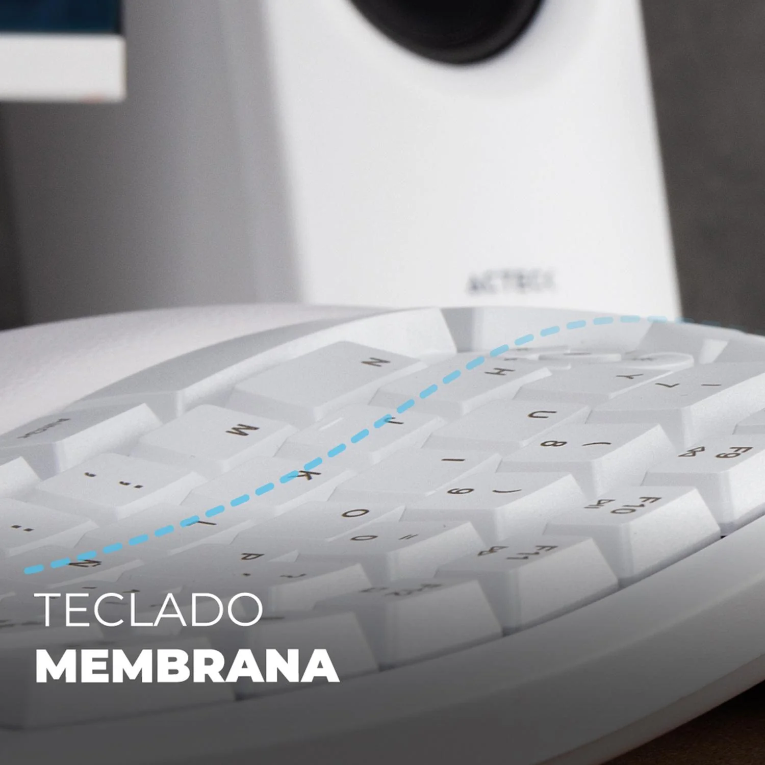 Kit 2 en 1 Teclado y Mouse ACTECK CREATOR ULTRA CONFORT MK650 Ergonomico Inalambrico USB 2.4 Ghz Blanco AC-939874 - Image 2