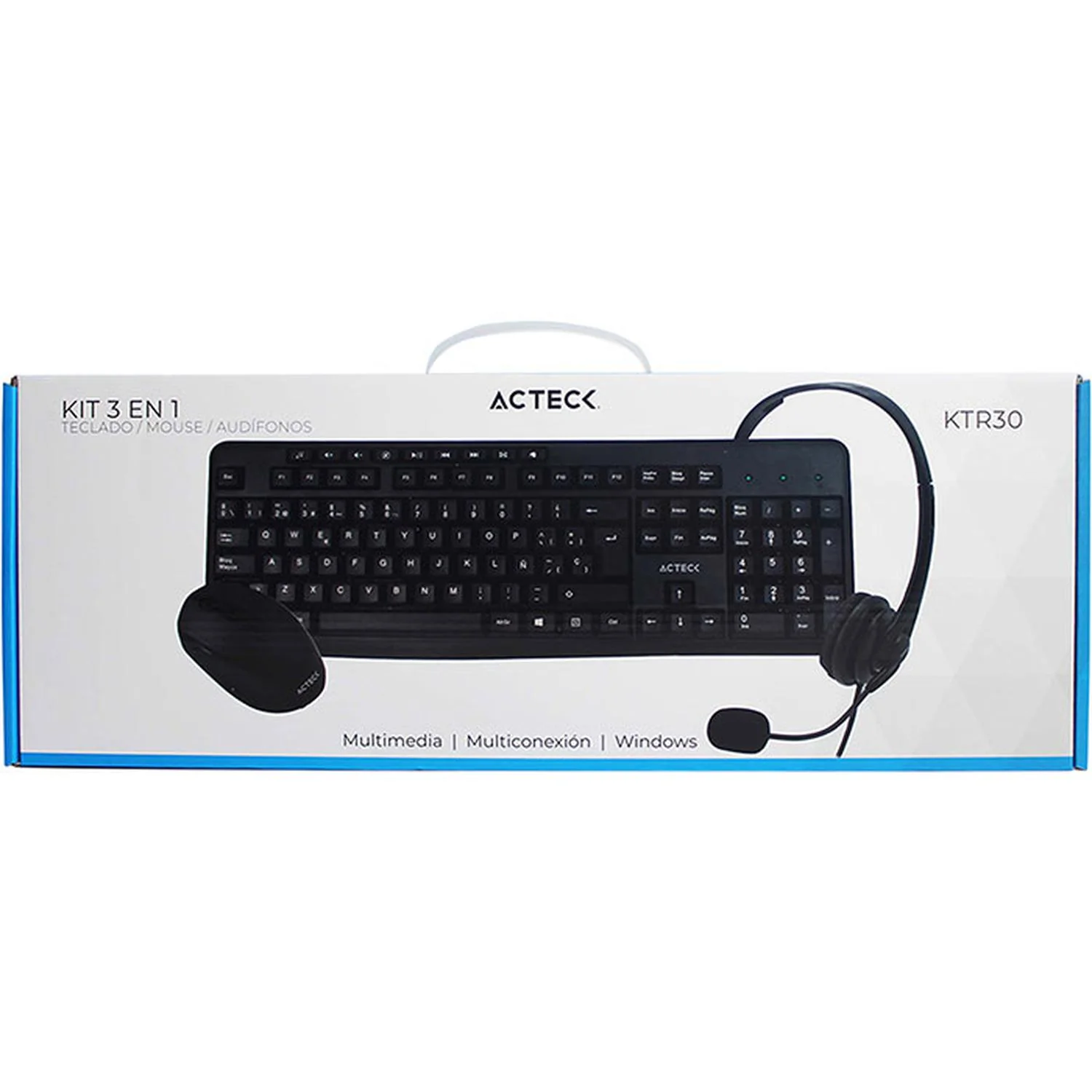Kit 3 en 1 Teclado Mouse y Audifonos ACTECK KT30 USB AC-931687 - Image 6