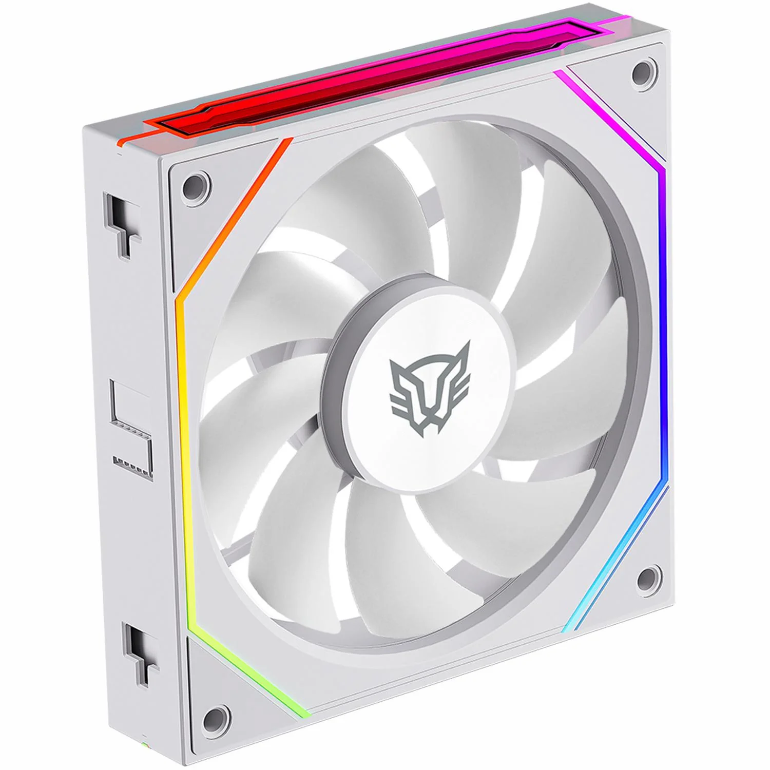 Kit 3 Ventiladores Gamer BALAM RUSH EOLOX LINK EXL95 120mm ARGB Diseño Cuadrado 1800RPM Blanco Daisy-Chain 4 Pin Blanco BR-942096 - Image 2