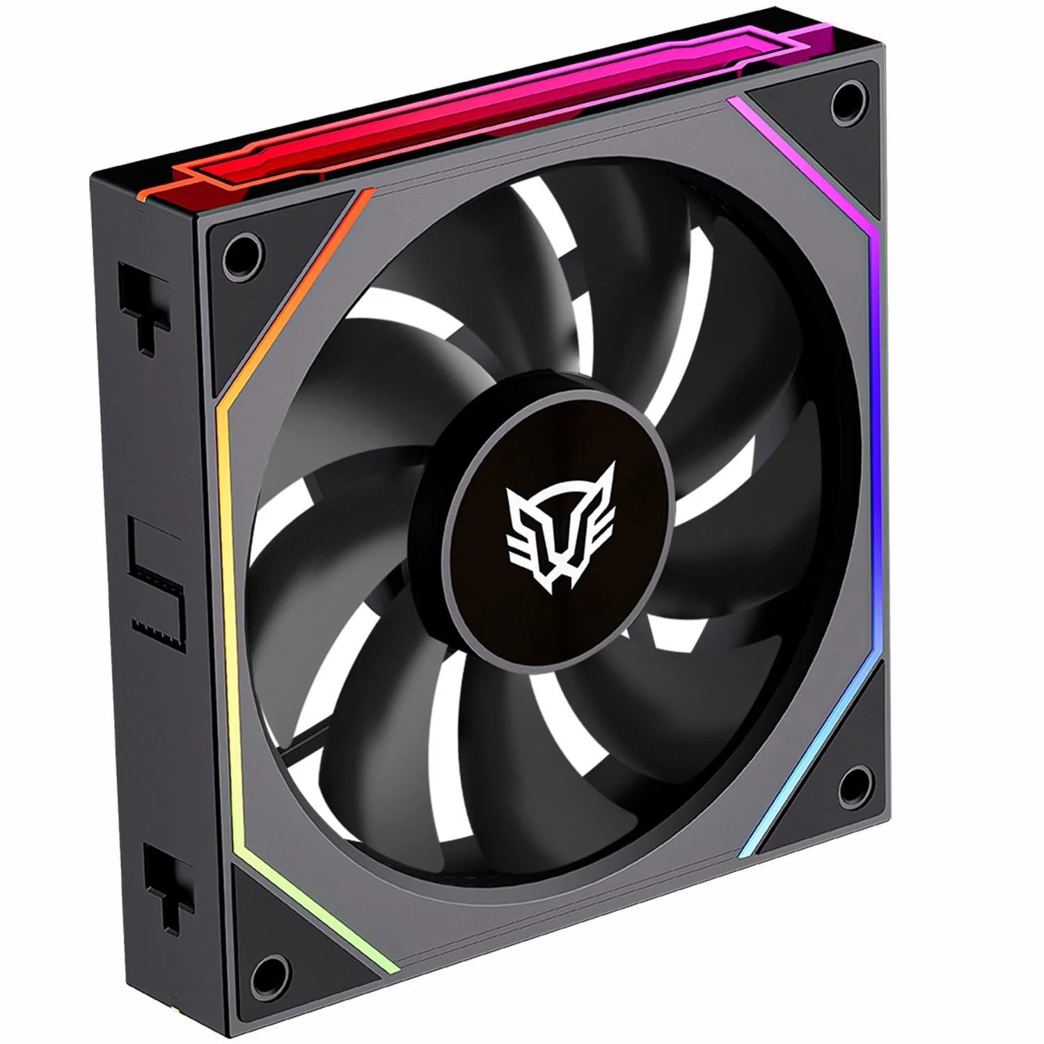 Kit 3 Ventiladores Gamer BALAM RUSH EOLOX LINK EXL95 120mm ARGB Diseño Cuadrado Daisy-Chain PWM 4 pin + Aura 1800RPM Negro BR-942089 - Image 2